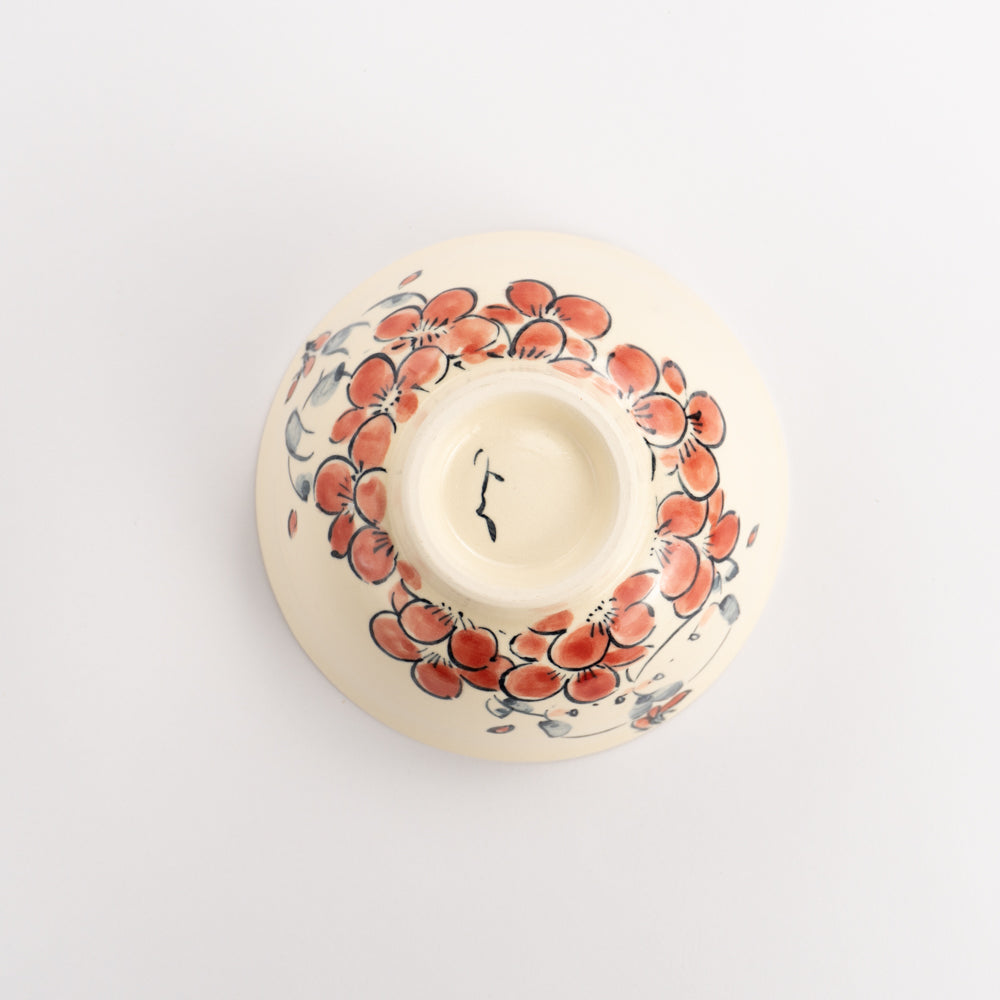 茶碗(小) 仲良し犬G 工房咲楽 - Handcrafted Japanese pottery from Kyoto - Kyo ware / Kiyomizu ware.