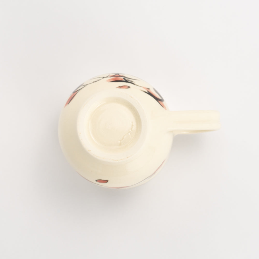 マグカップ 仲良し犬K 工房咲楽 - Handcrafted Japanese pottery from Kyoto - Kyo ware / Kiyomizu ware.