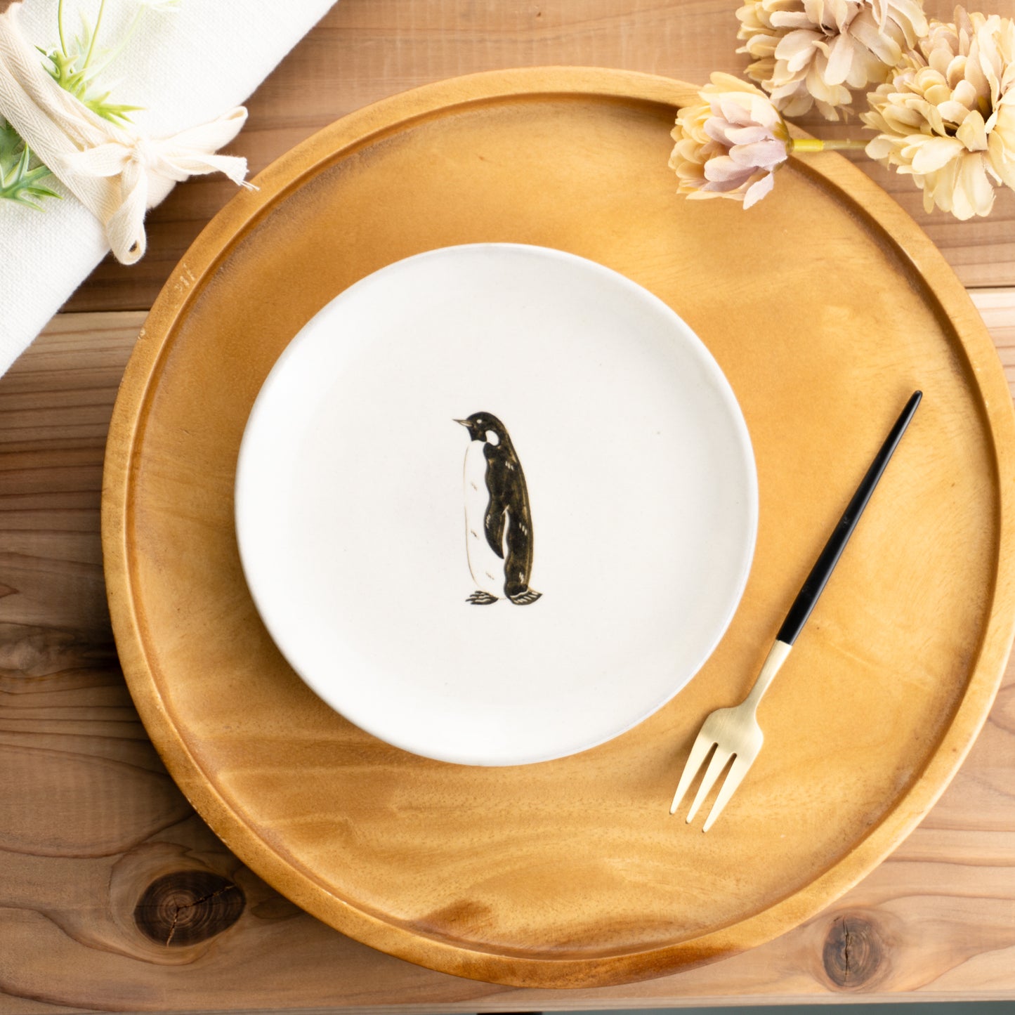 【清水焼】4.5寸皿 コウテイペンギン 澤田卓伸 KOTOPOTTER