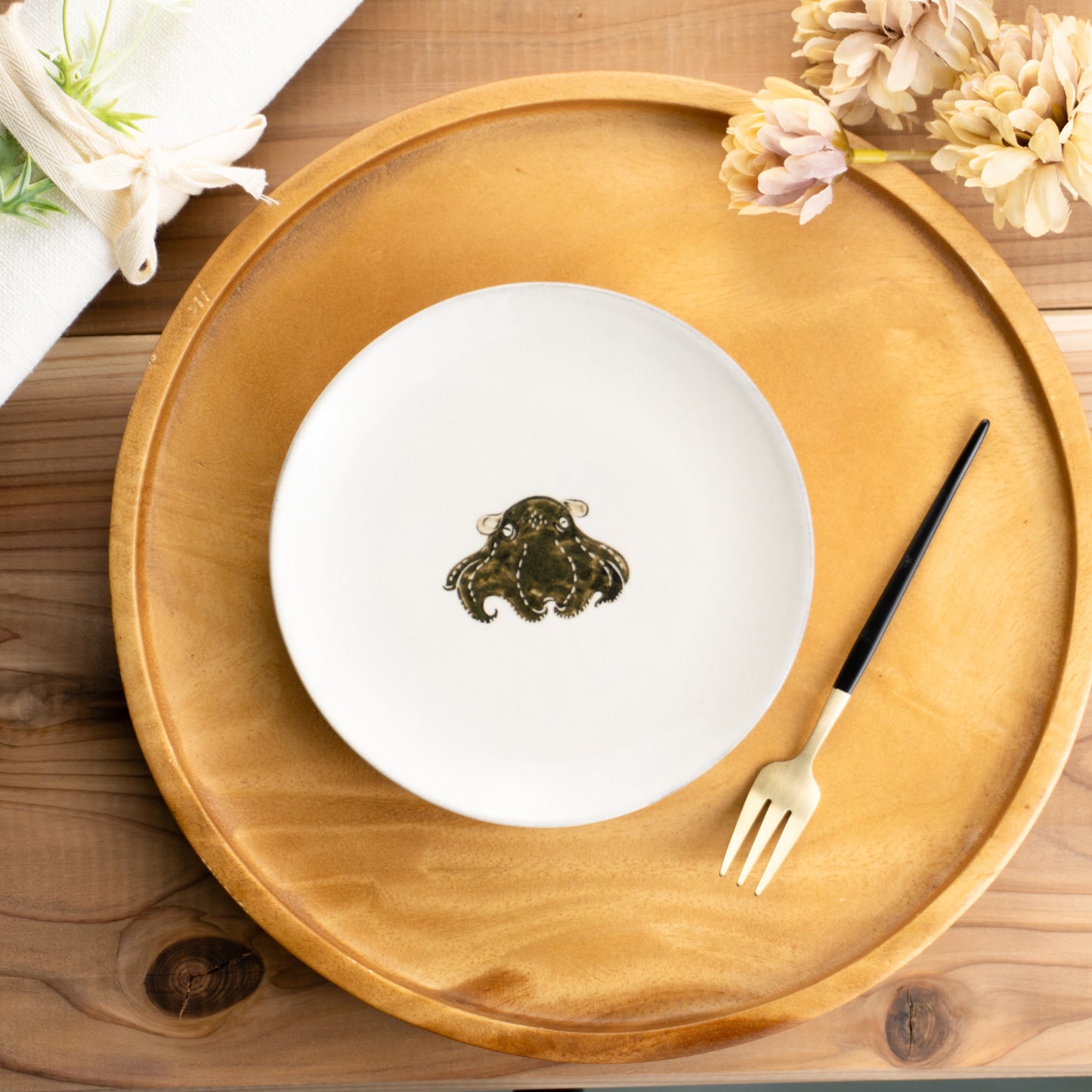 【清水焼】4.5寸皿 メンダコ 澤田卓伸 KOTOPOTTER