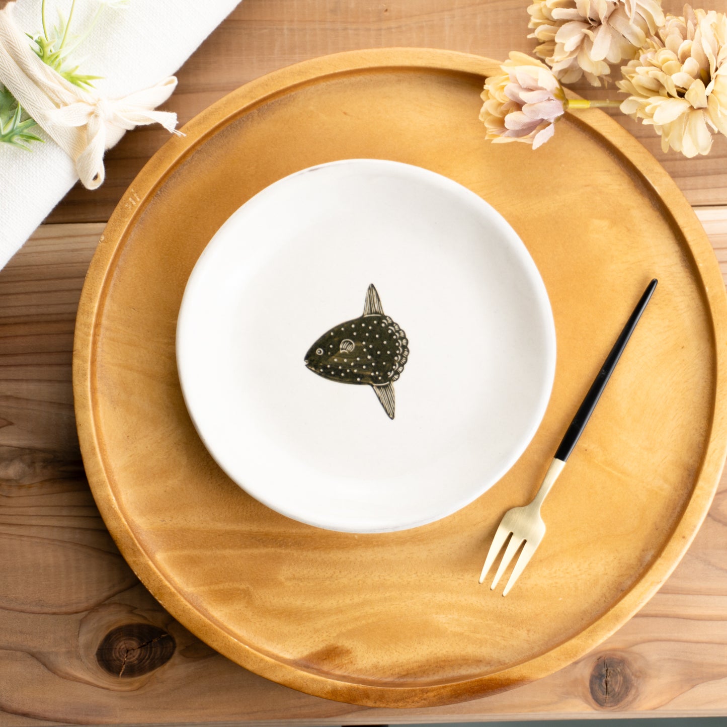 【清水焼】4.5寸 平皿 マンボウ 澤田卓伸 KOTOPOTTER