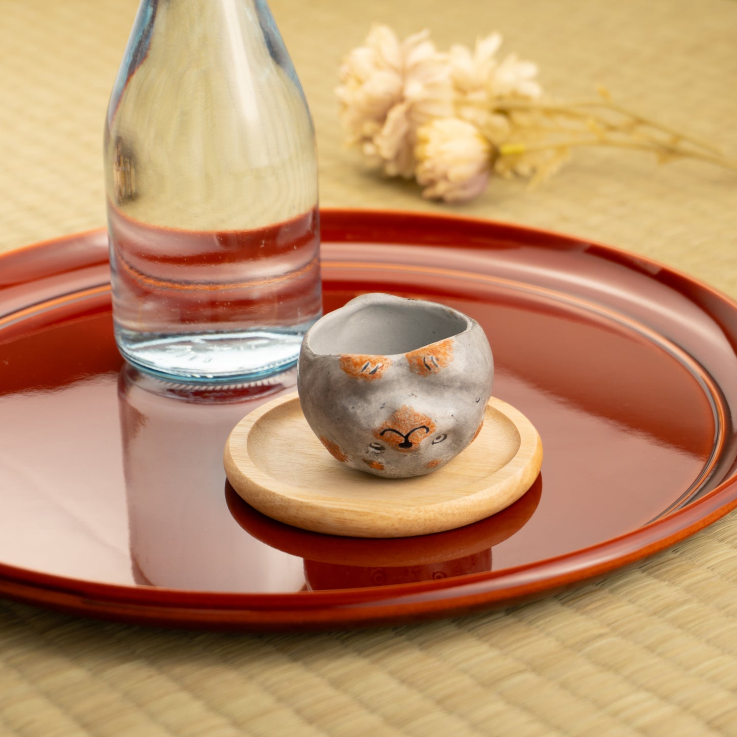 【清水焼】ぐい呑 中村芳中「仔犬」 D shima. KOTOPOTTER