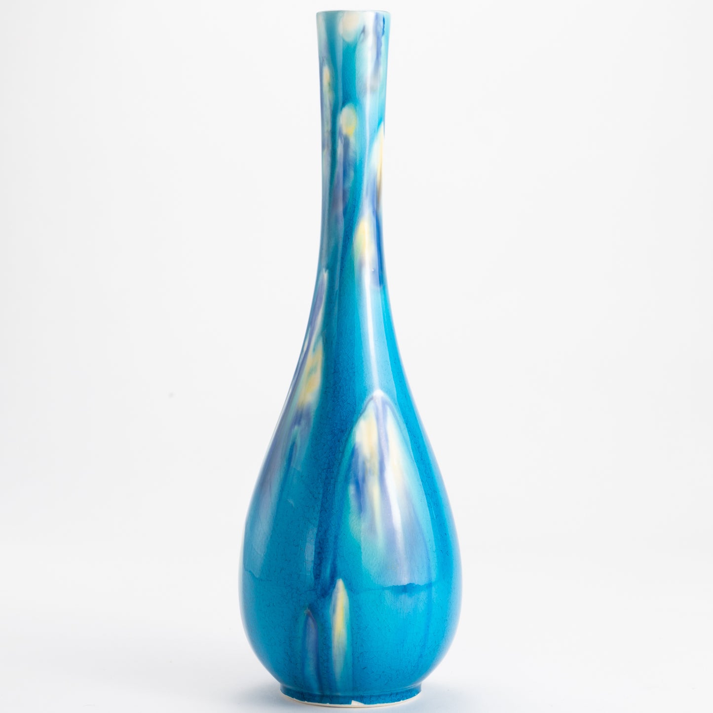 【清水焼】一輪挿 鶴首 -三彩- 一如 KOTOPOTTER