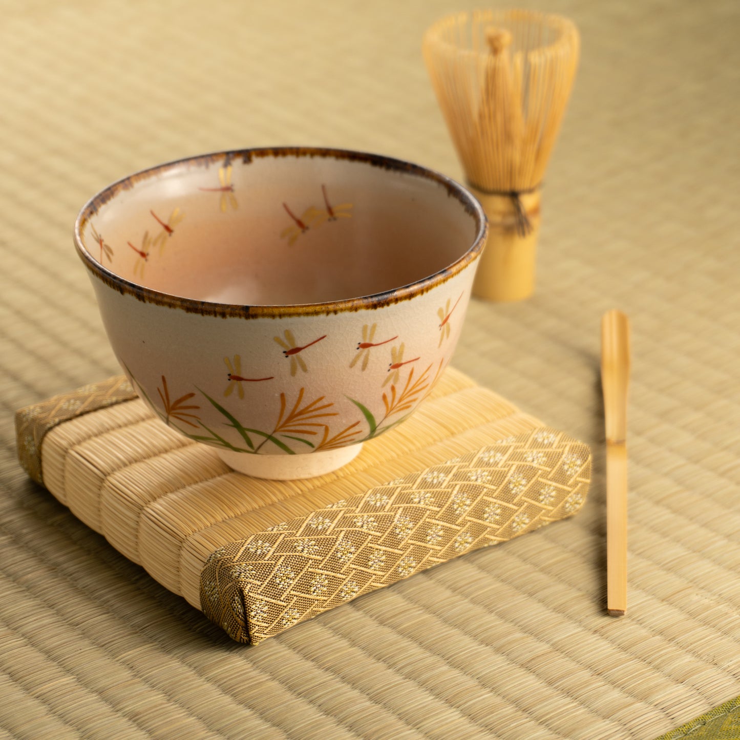 【清水焼】抹茶碗 赤トンボ 安徳窯 KOTOPOTTER