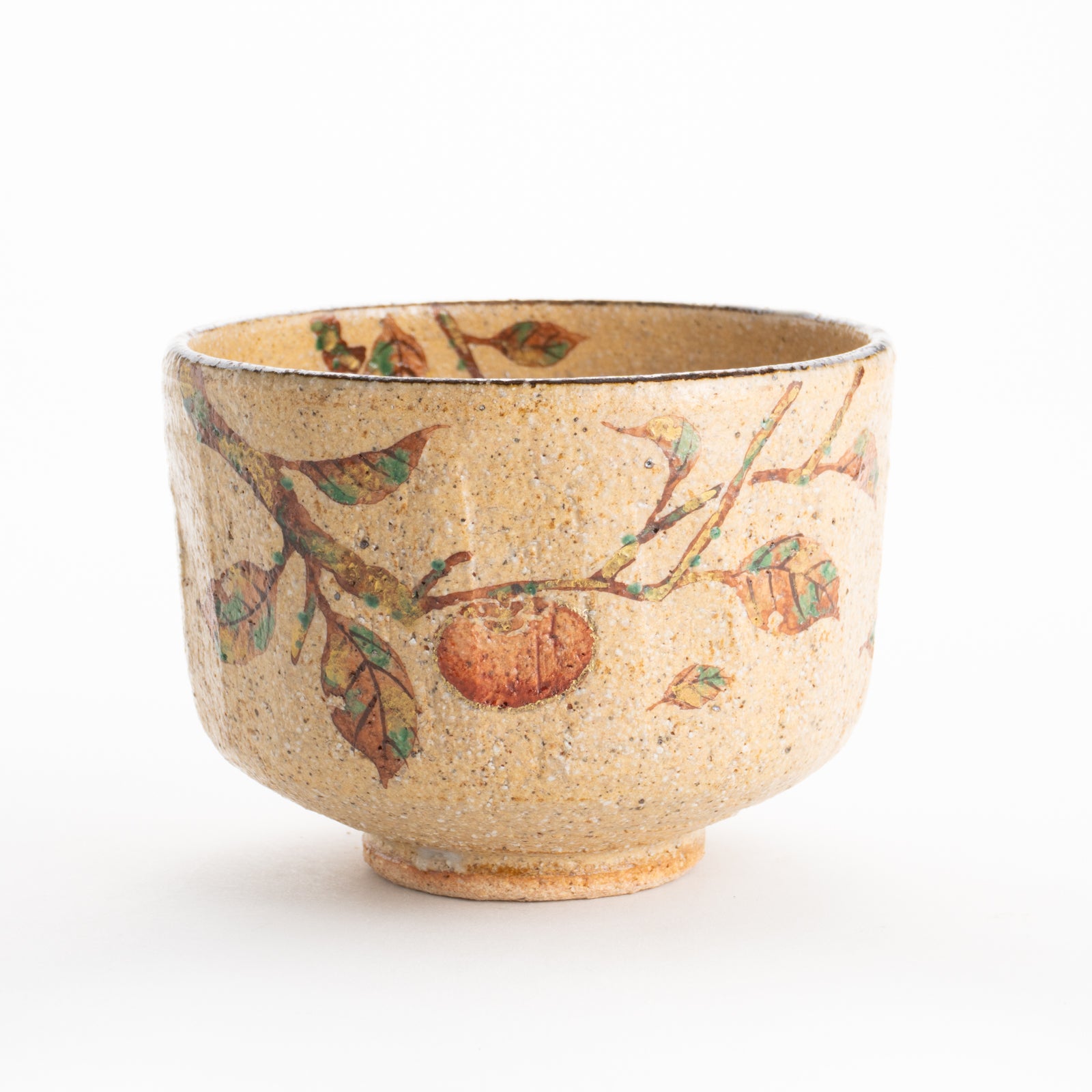 現代の侘び 二色釉掛け分け 抹茶碗 径14cm 無銘 モダン造形 景色　トチン跡 Matcha Bowl -Ash Glaze 