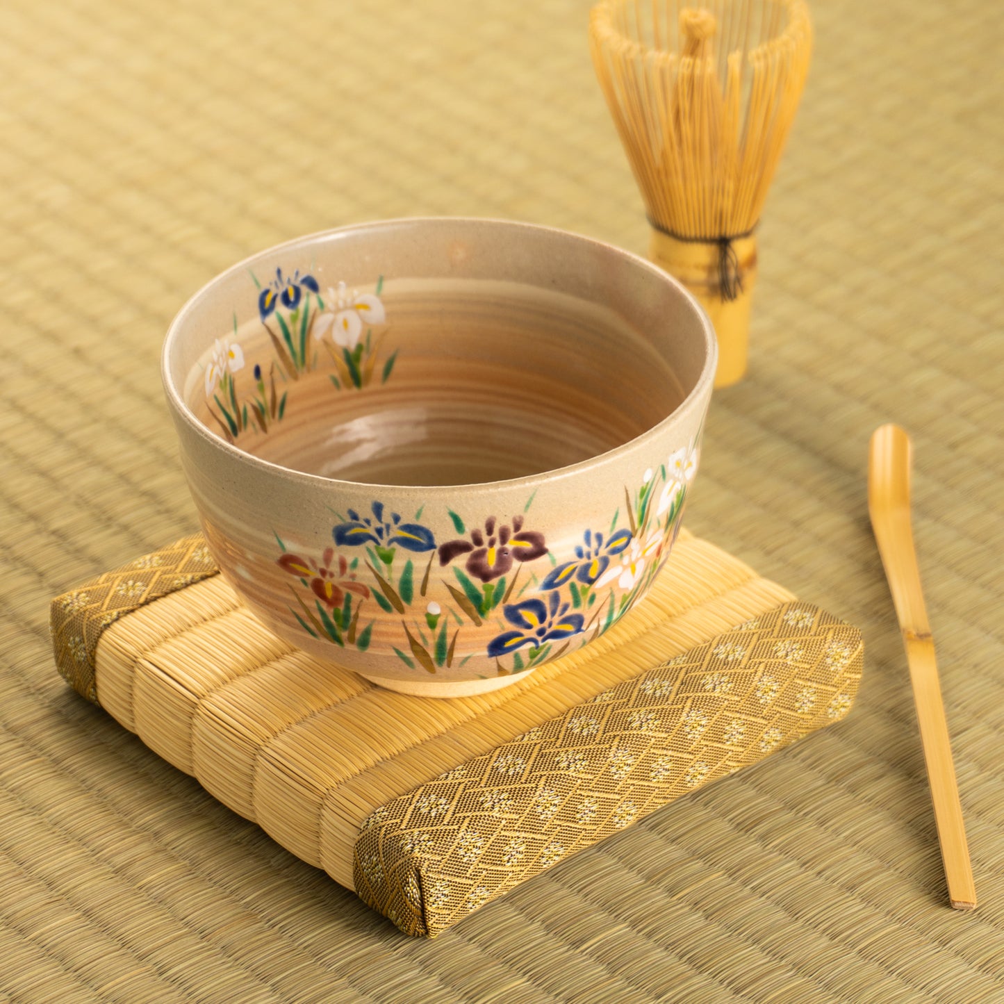 【清水焼】抹茶碗 刷毛目菖蒲 亨 KOTOPOTTER