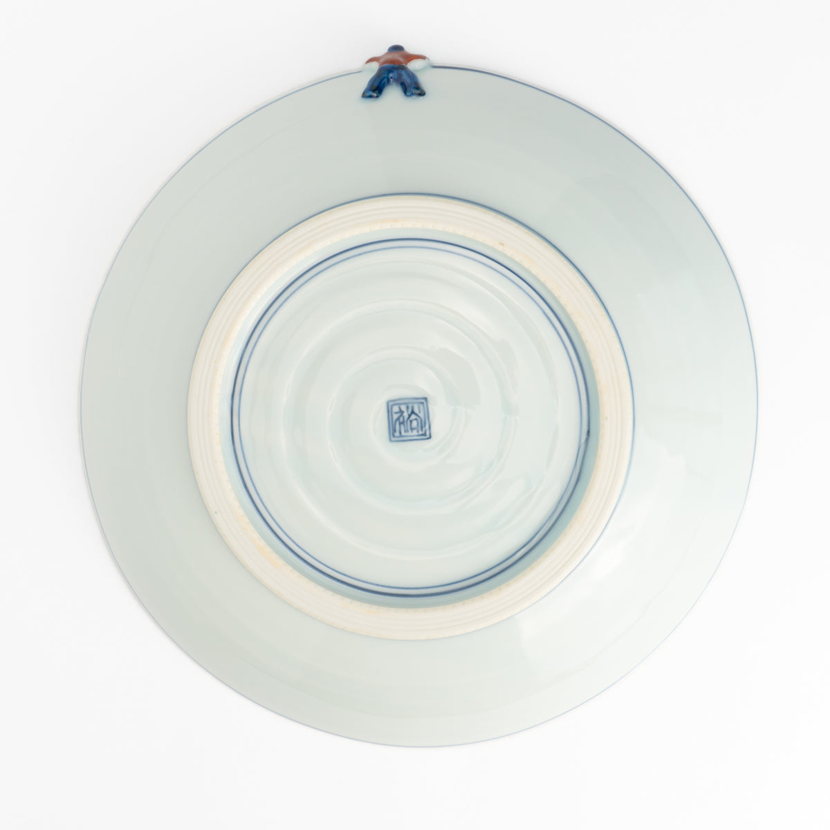 大皿 一閑人帯交趾草花 秀峰堂 - Handcrafted Japanese pottery from Kyoto - Kyo ware / Kiyomizu ware.