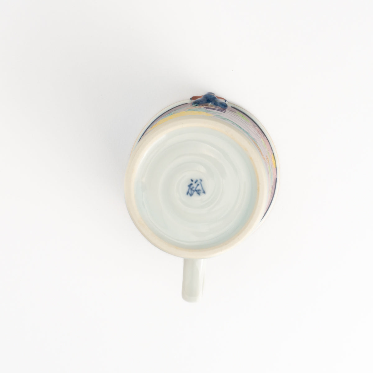 マグカップ 紫交趾一閑人吹寄 秀峰堂 - Handcrafted Japanese pottery from Kyoto - Kyo ware / Kiyomizu ware.