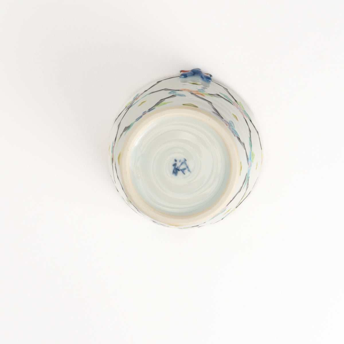 フリーカップ 交趾一閑人交趾花籠 秀峰堂 - Handcrafted Japanese pottery from Kyoto - Kyo ware / Kiyomizu ware.