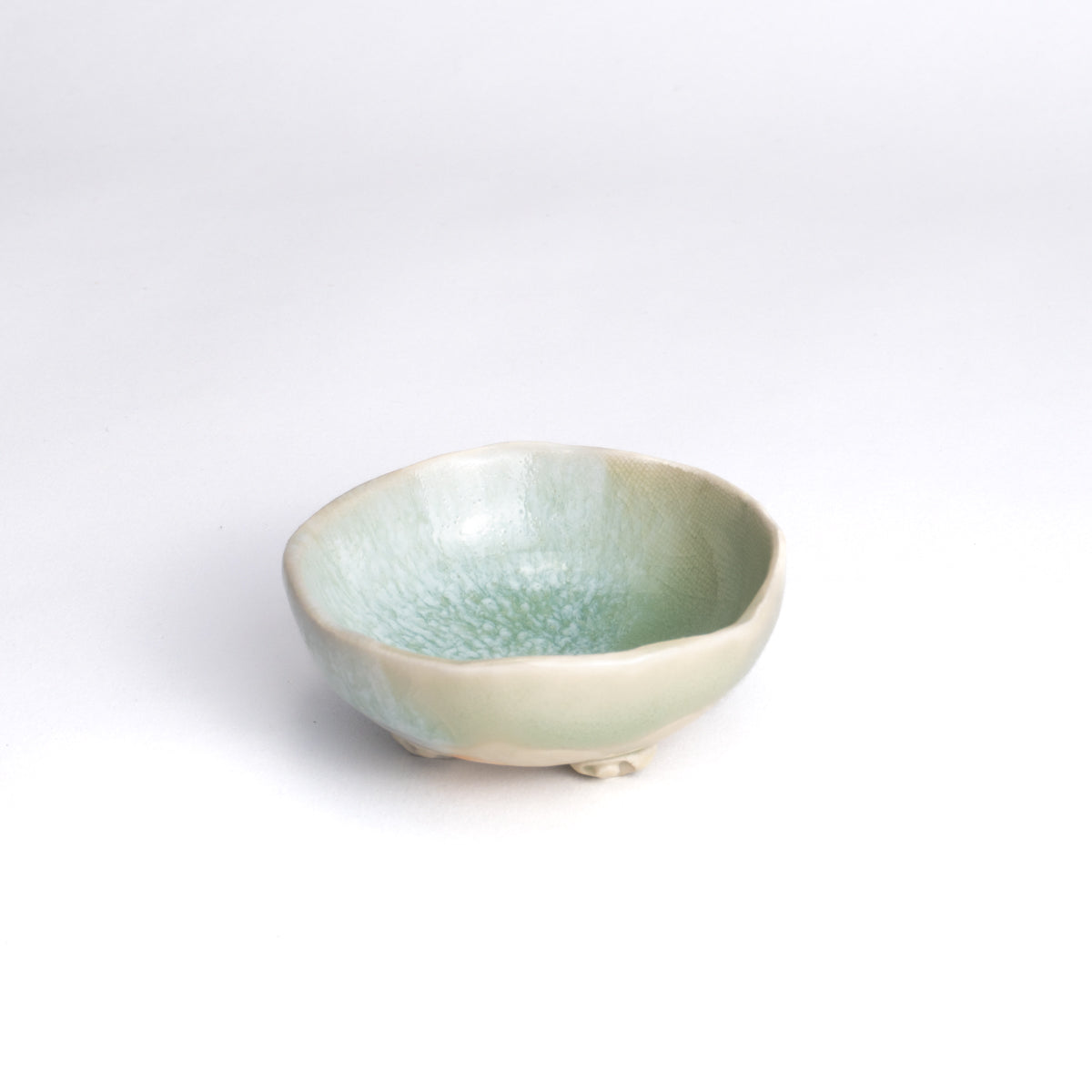 豆鉢 灰釉掛分 竹村繁男 - Handcrafted Japanese pottery from Kyoto - Kyo ware / Kiyomizu ware.