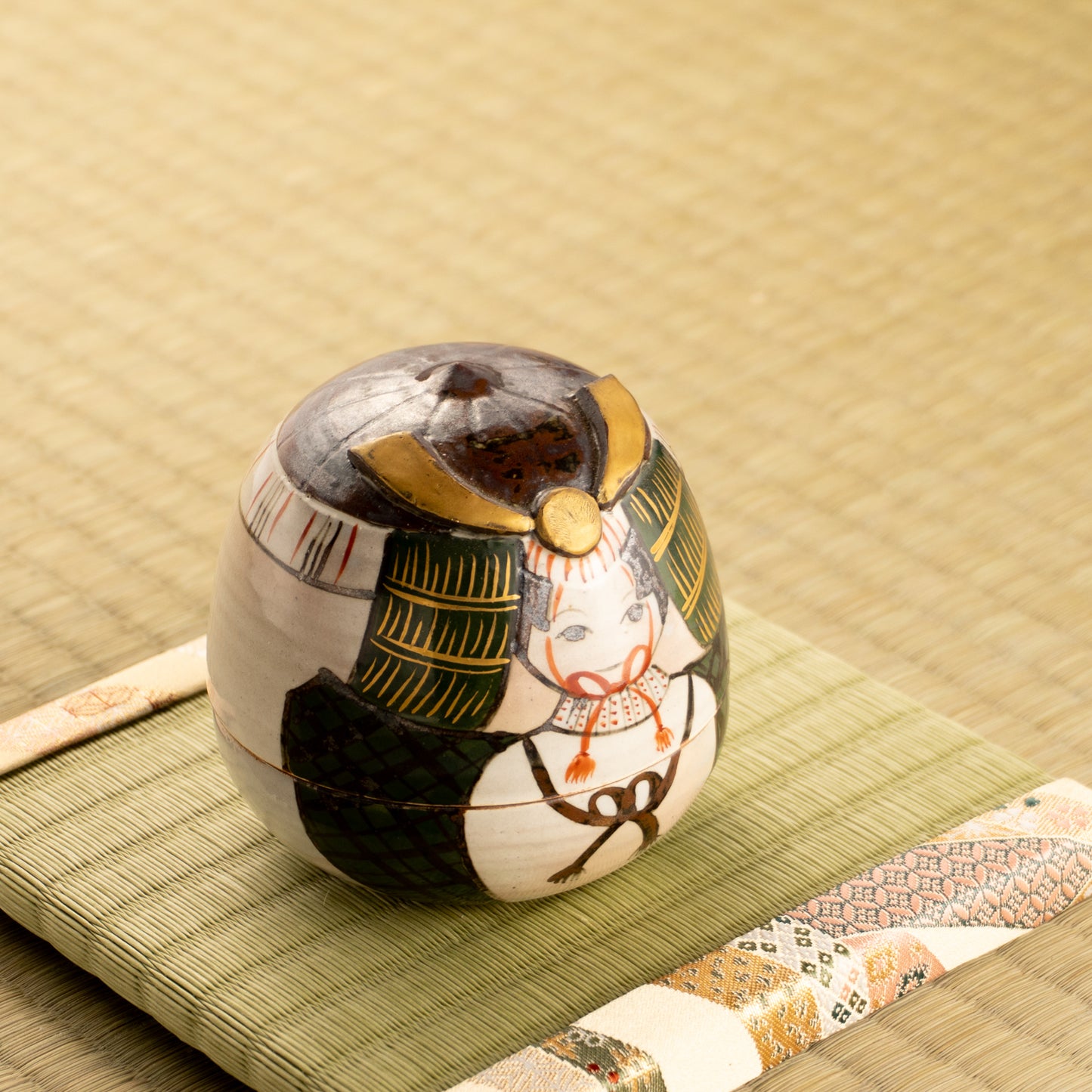 【清水焼】蓋物 若武者 俊山窯 KOTOPOTTER