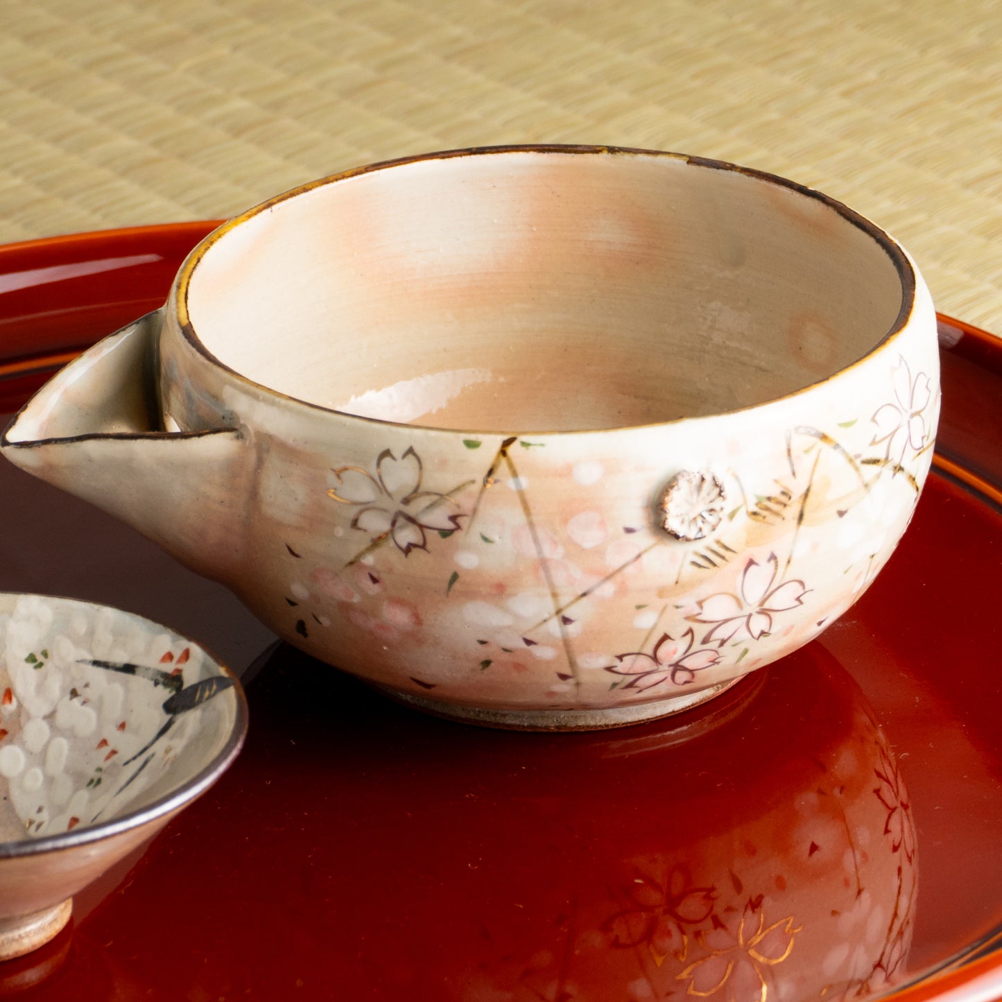 【清水焼】片口 桜 俊山窯 KOTOPOTTER