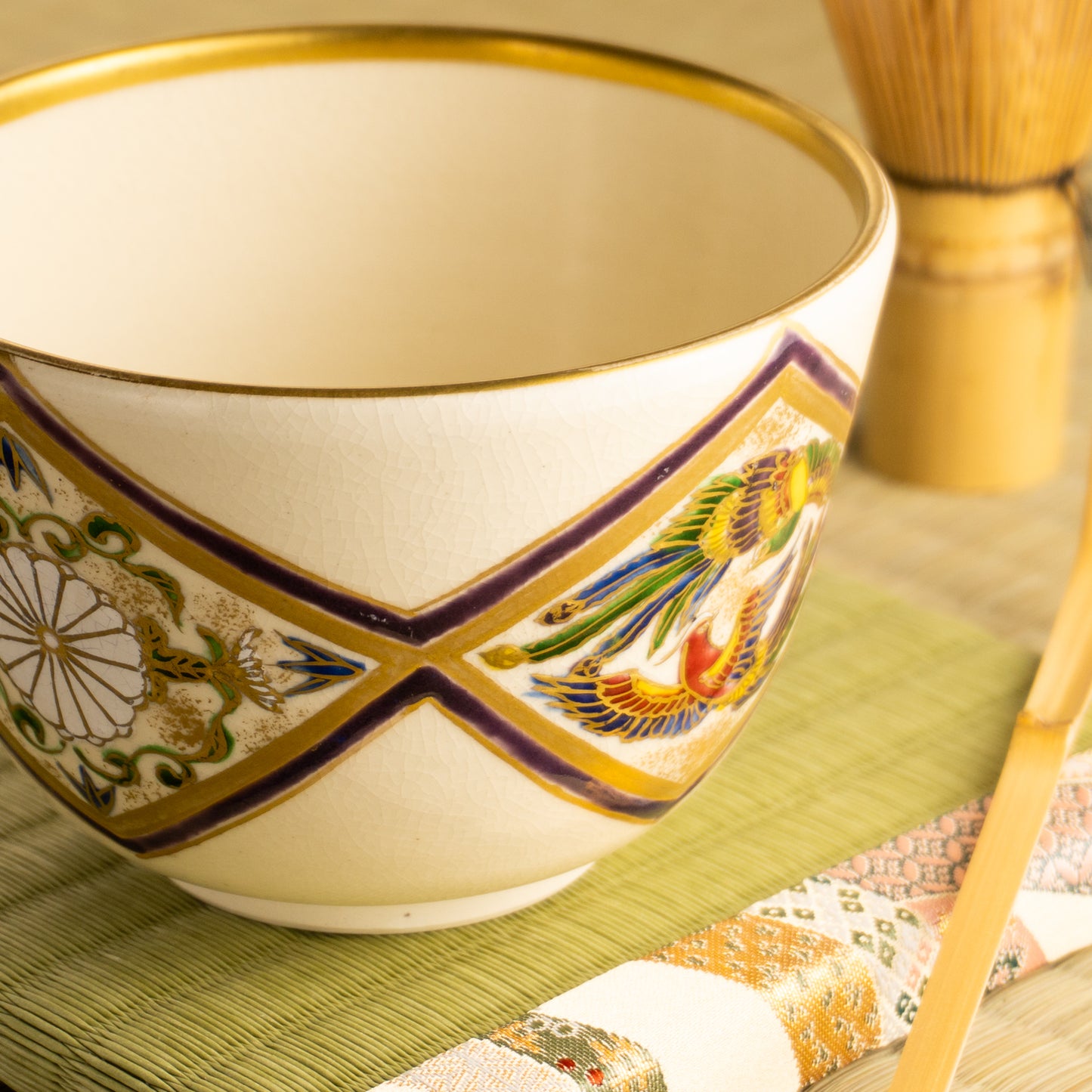 抹茶碗 菊桐鳳凰 如水 KOTOPOTTER