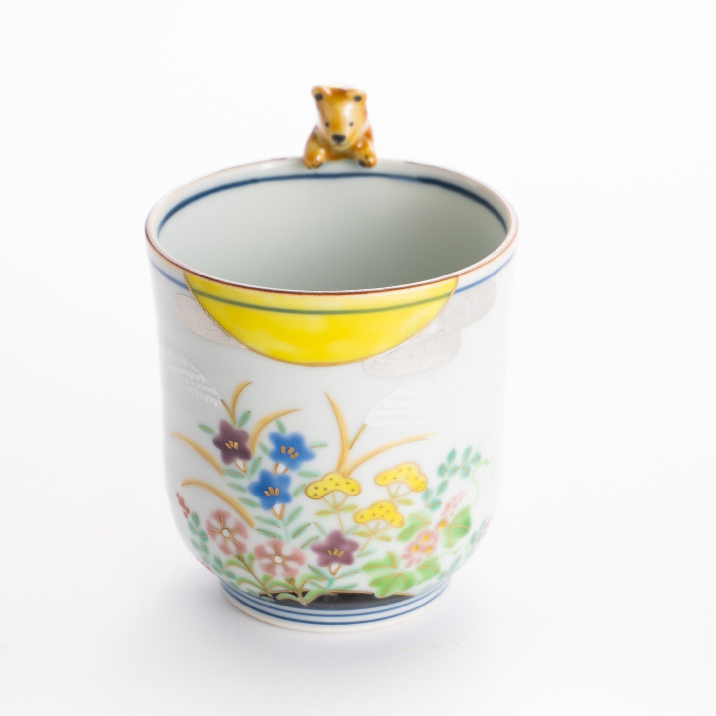 クマの湯呑 月見七草 深田香奈重 KOTOPOTTER