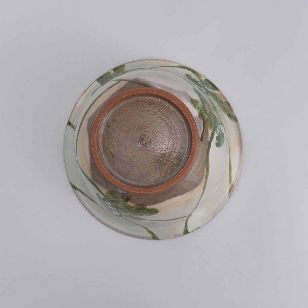 丼 乾山写大根 俊山窯 - Handcrafted Japanese pottery from Kyoto - Kyo ware / Kiyomizu ware.