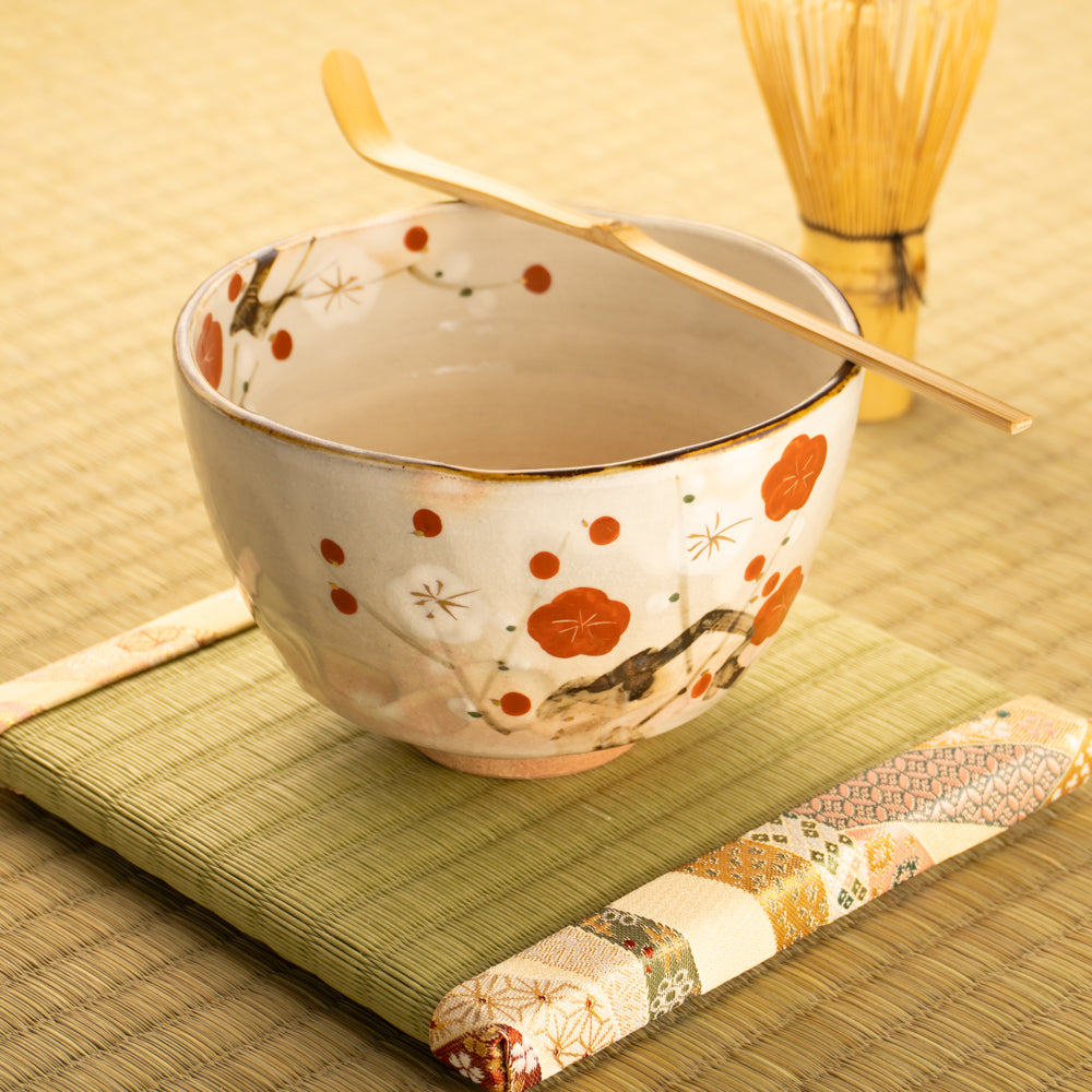 抹茶碗 紅白梅 俊山窯 KOTOPOTTER