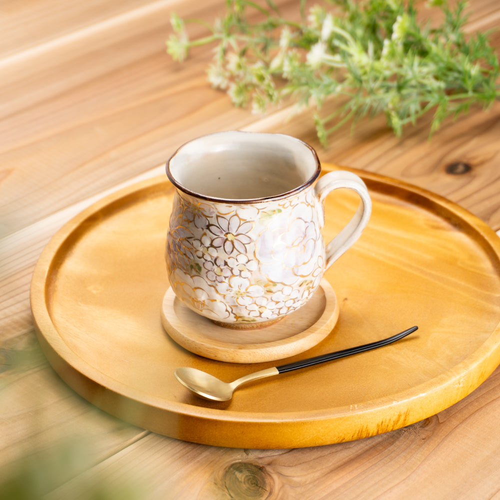 【清水焼】マグカップ 花まつり紫 俊山窯 KOTOPOTTER