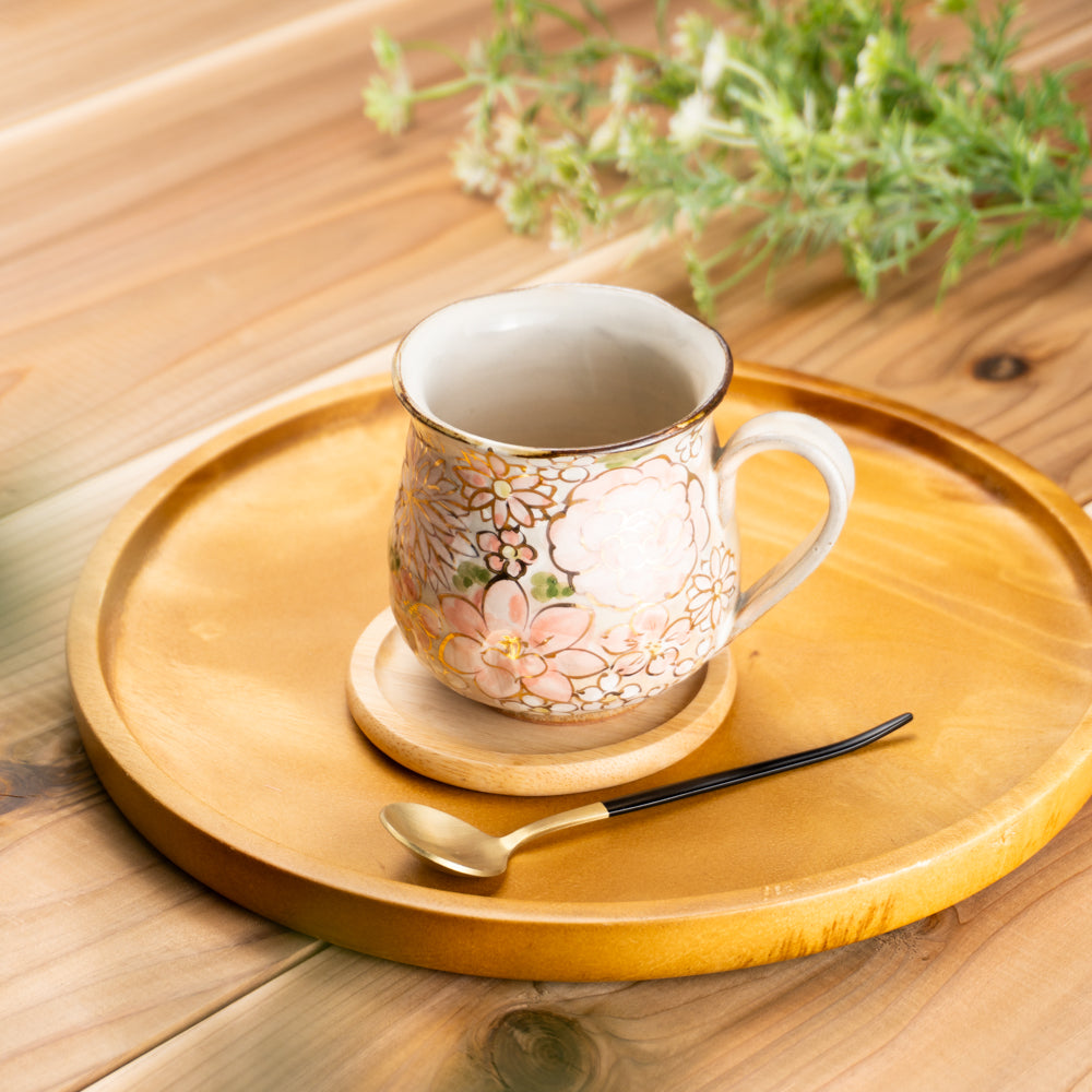 【清水焼】マグカップ 花まつり ピンク 俊山窯 KOTOPOTTER
