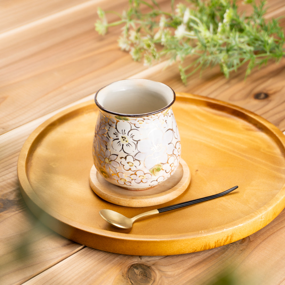 【清水焼】湯呑 花まつり 紫 俊山窯 KOTOPOTTER