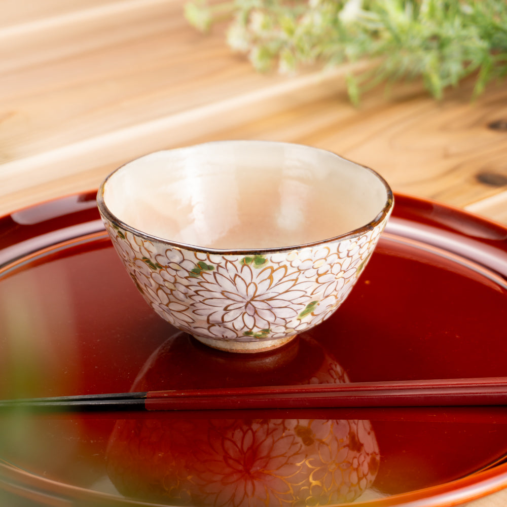 【清水焼】茶碗 花まつり 紫 俊山窯 KOTOPOTTER