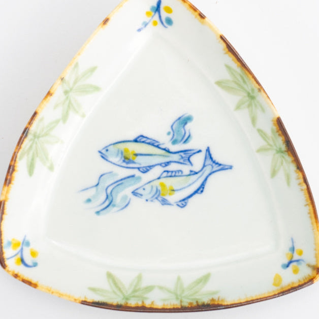 おむすび皿 アユ タナカ製陶 - Handcrafted Japanese pottery from Kyoto - Kyo ware / Kiyomizu ware.