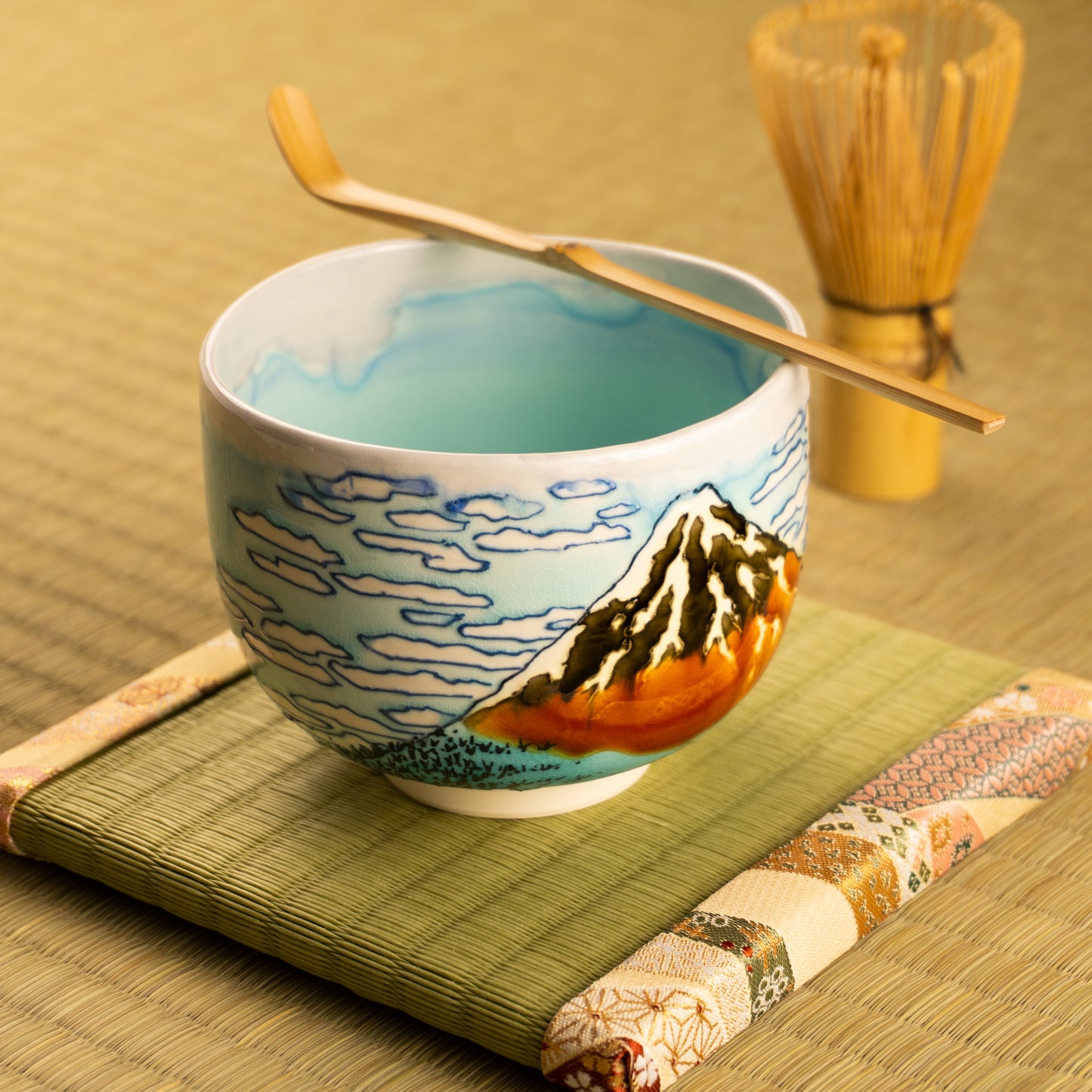 抹茶碗 富嶽三十六景 "凱風快晴" 山本一如 KOTOPOTTER