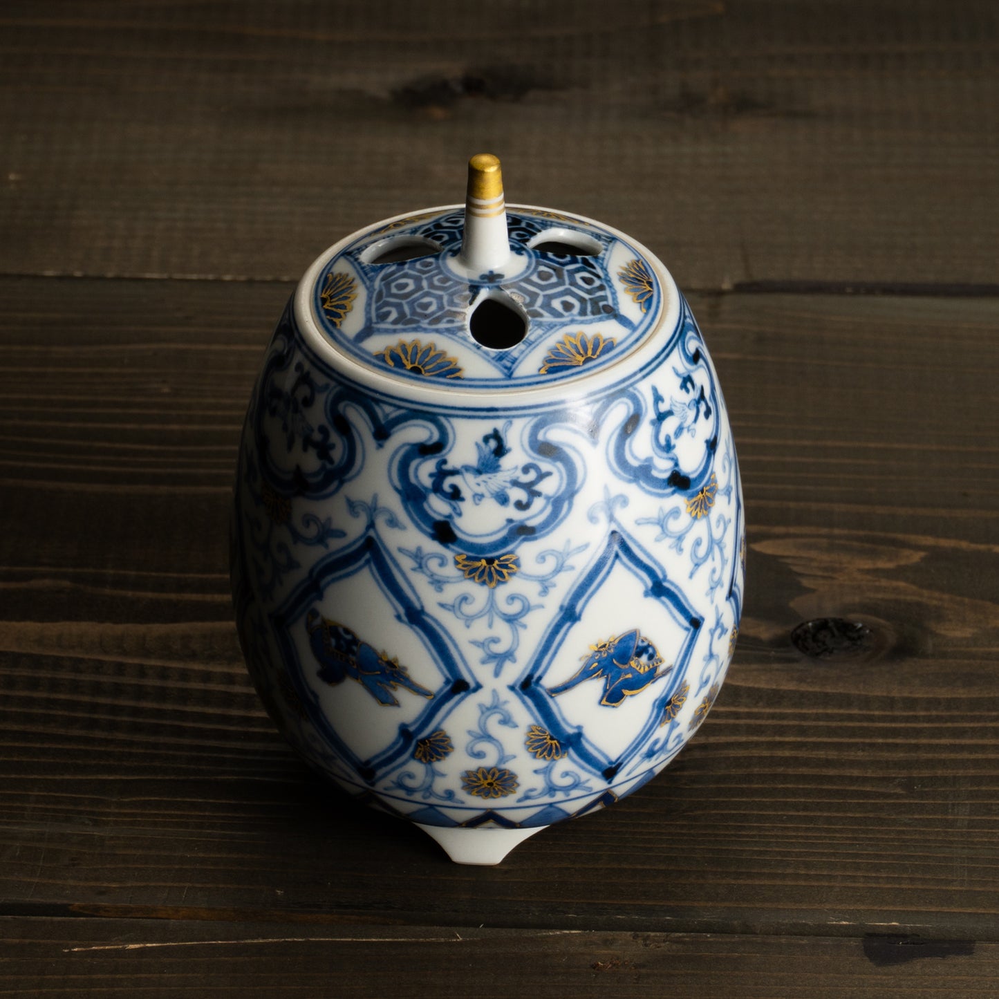 香炉 染付"子象" 淺野有希子 KOTOPOTTER