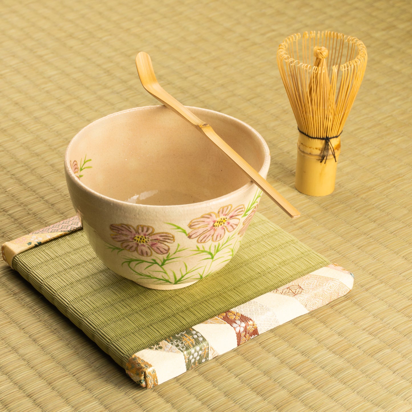 【清水烧】抹茶碗 御本手 波斯菊 海峰