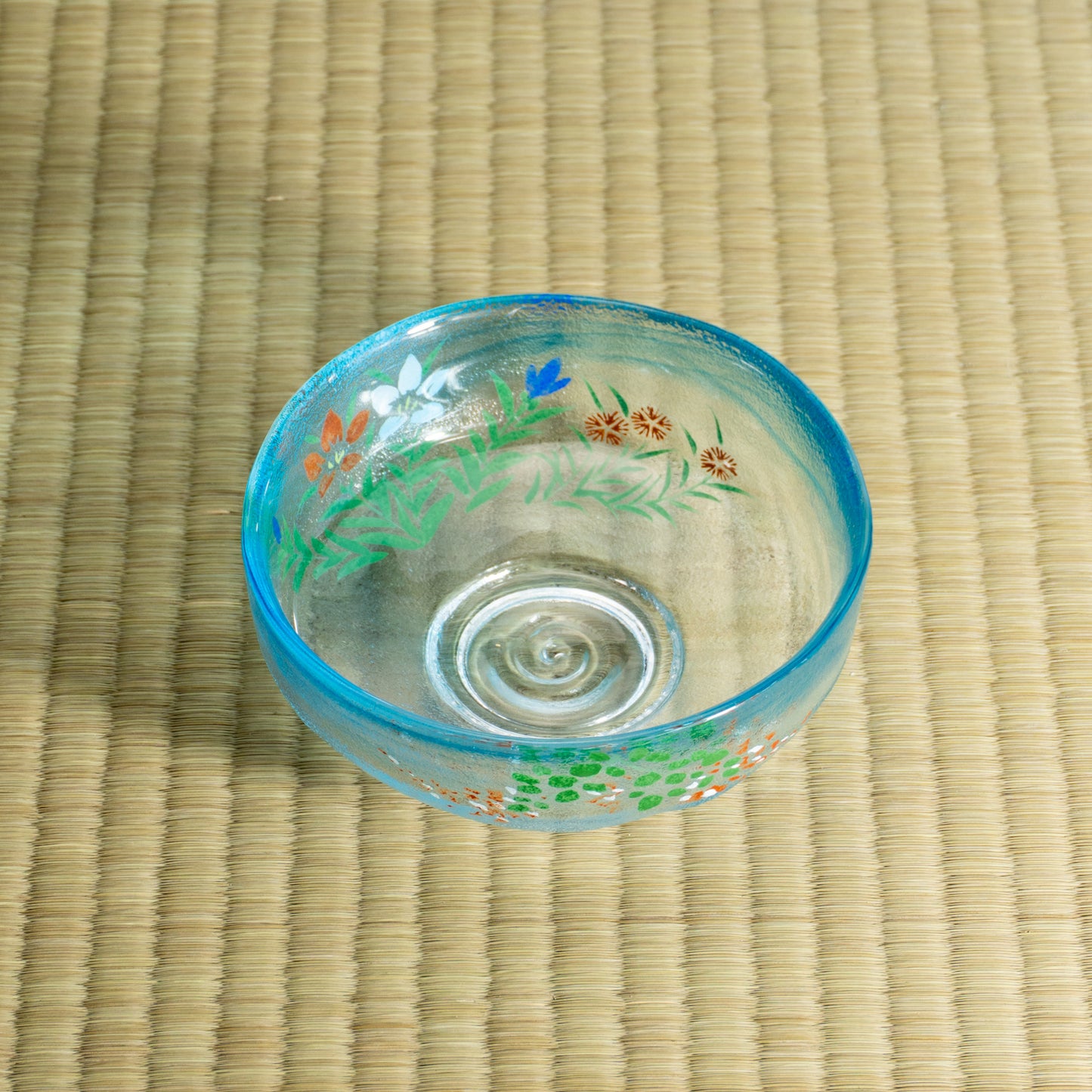 Glass Matcha Bowl – Autumn Grasses by Kaihou