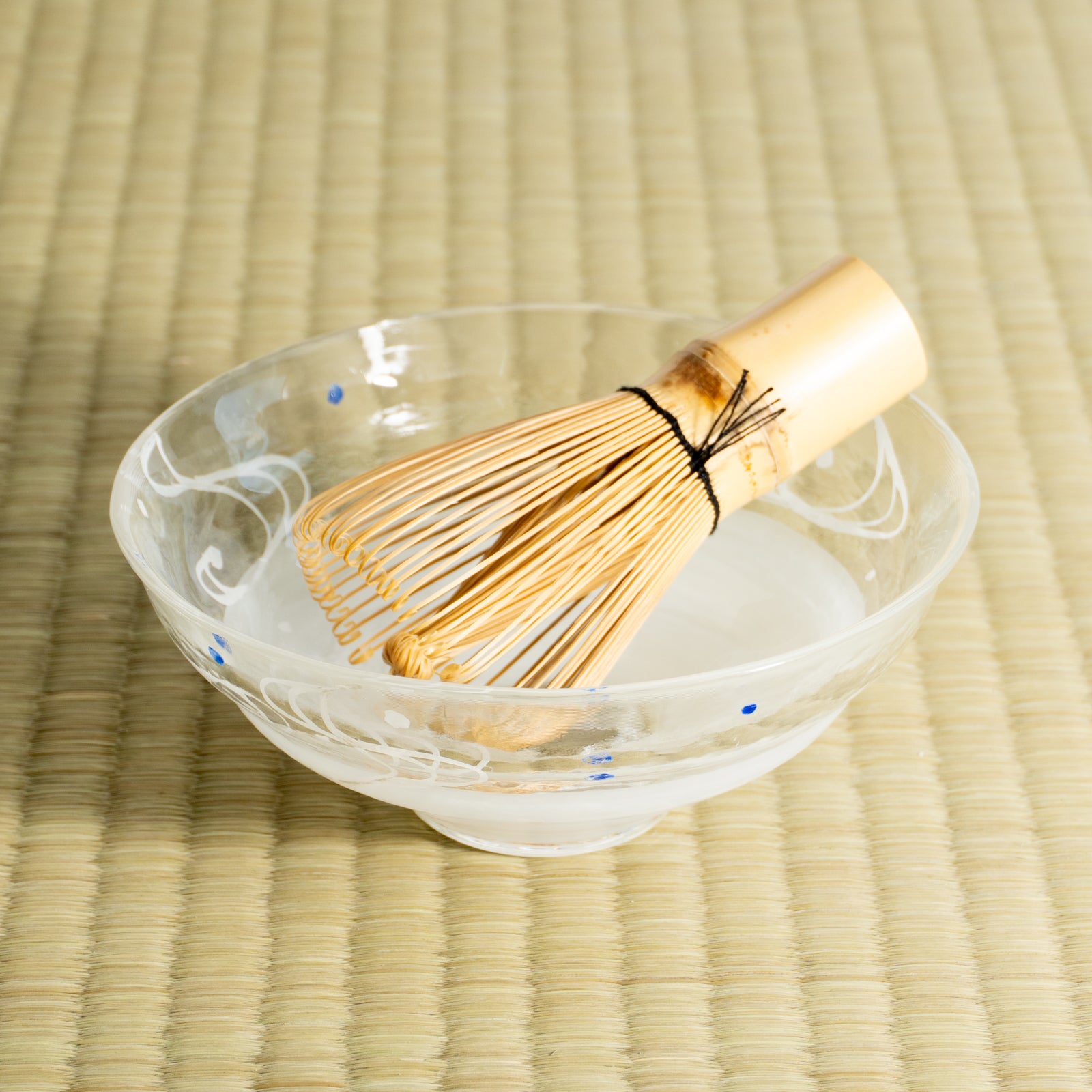 京都清水烧玻璃抹茶碗流水纹｜海峰｜KOTOPOTTER