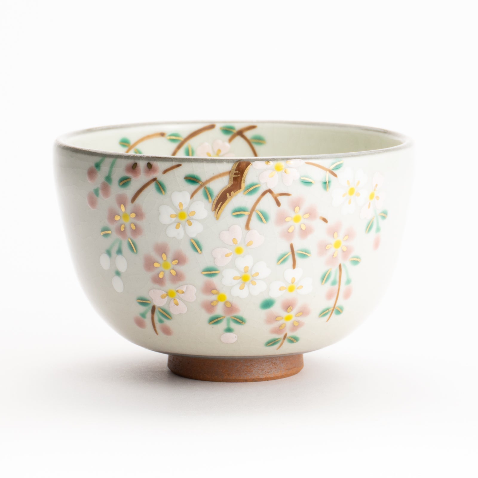 京都 清水焼】抹茶碗 粉引 枝垂れ桜 深田香奈重｜コトポッター