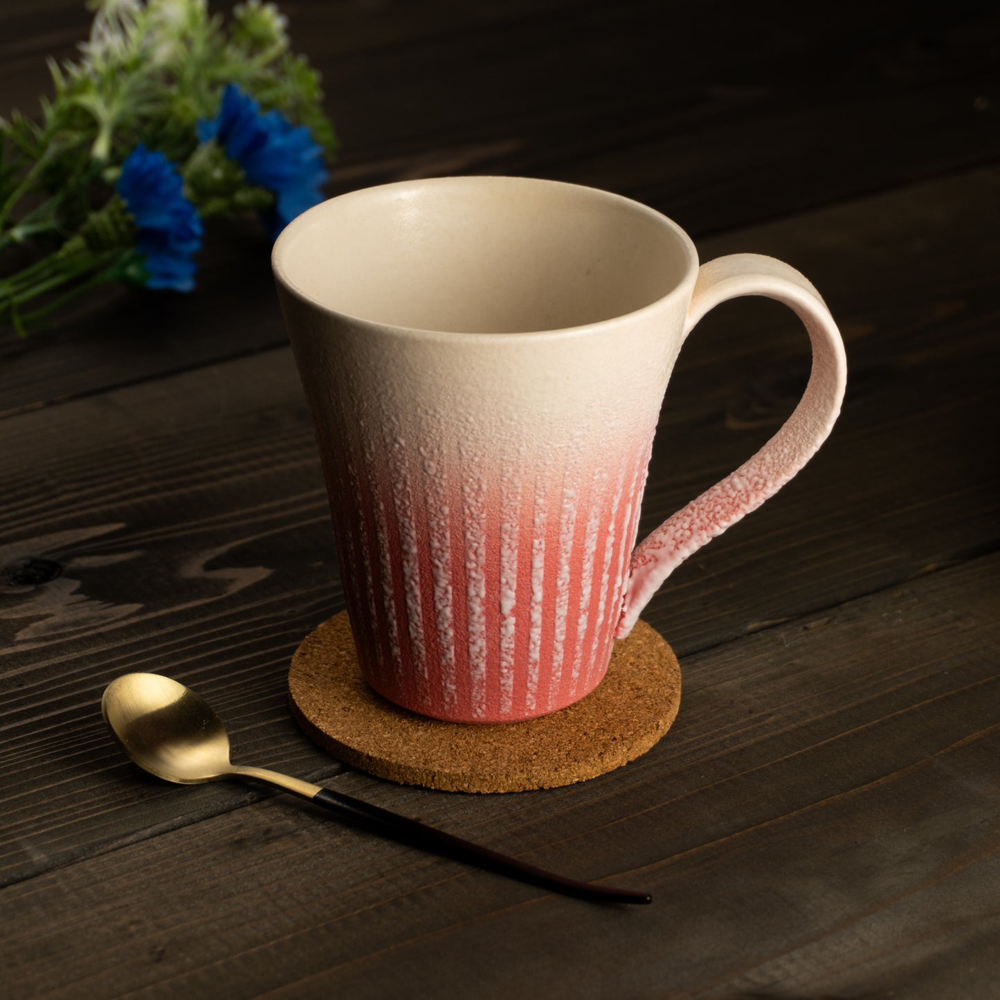 【清水焼】マグカップ 釉泥彩 紅色A 竹村陽太郎 KOTOPOTTER