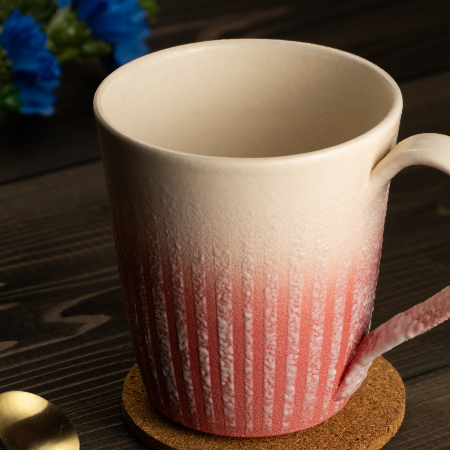 【清水焼】マグカップ 釉泥彩 紅色B 竹村陽太郎 KOTOPOTTER