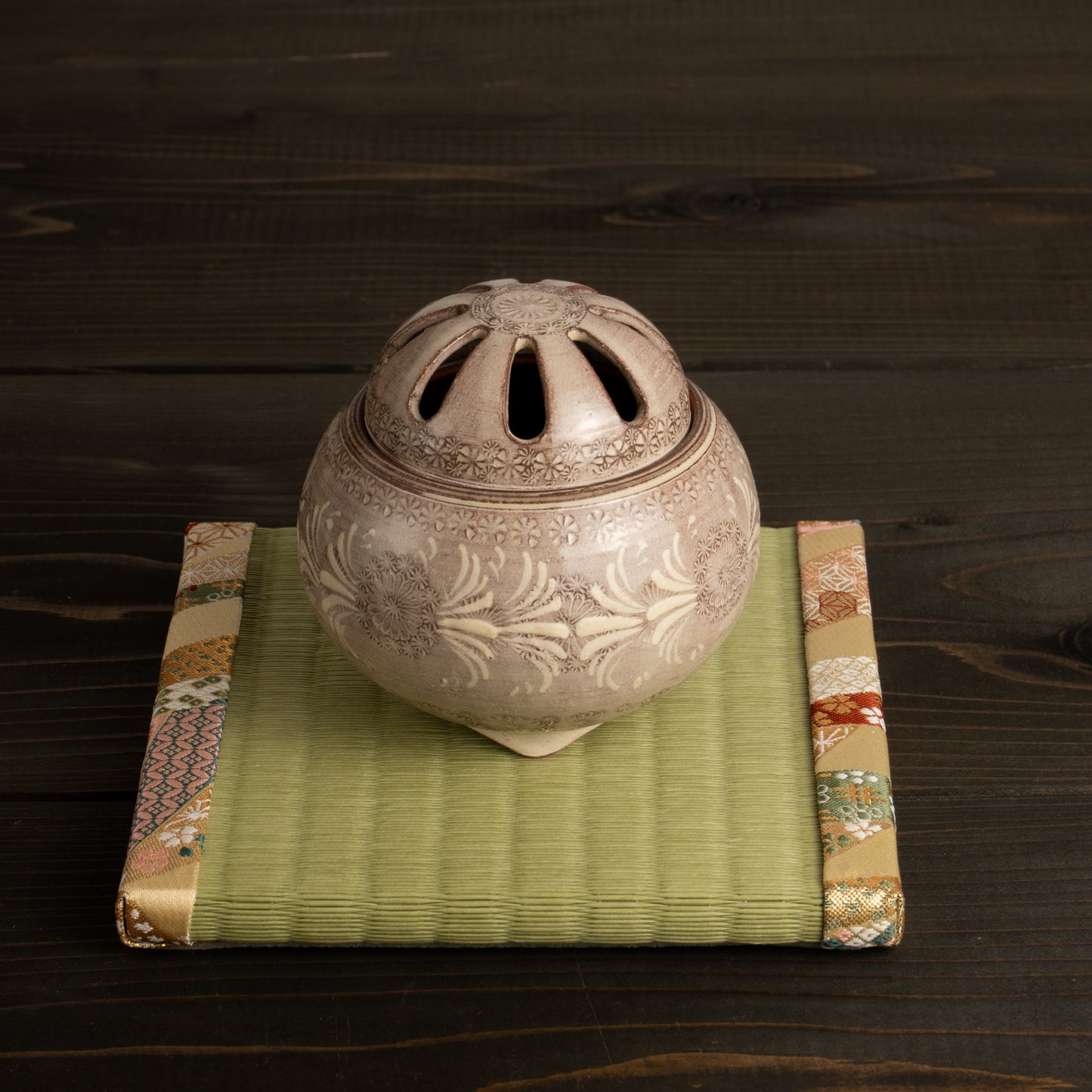 【清水焼】香炉 紫三島 陶楽窯 KOTOPOTTER