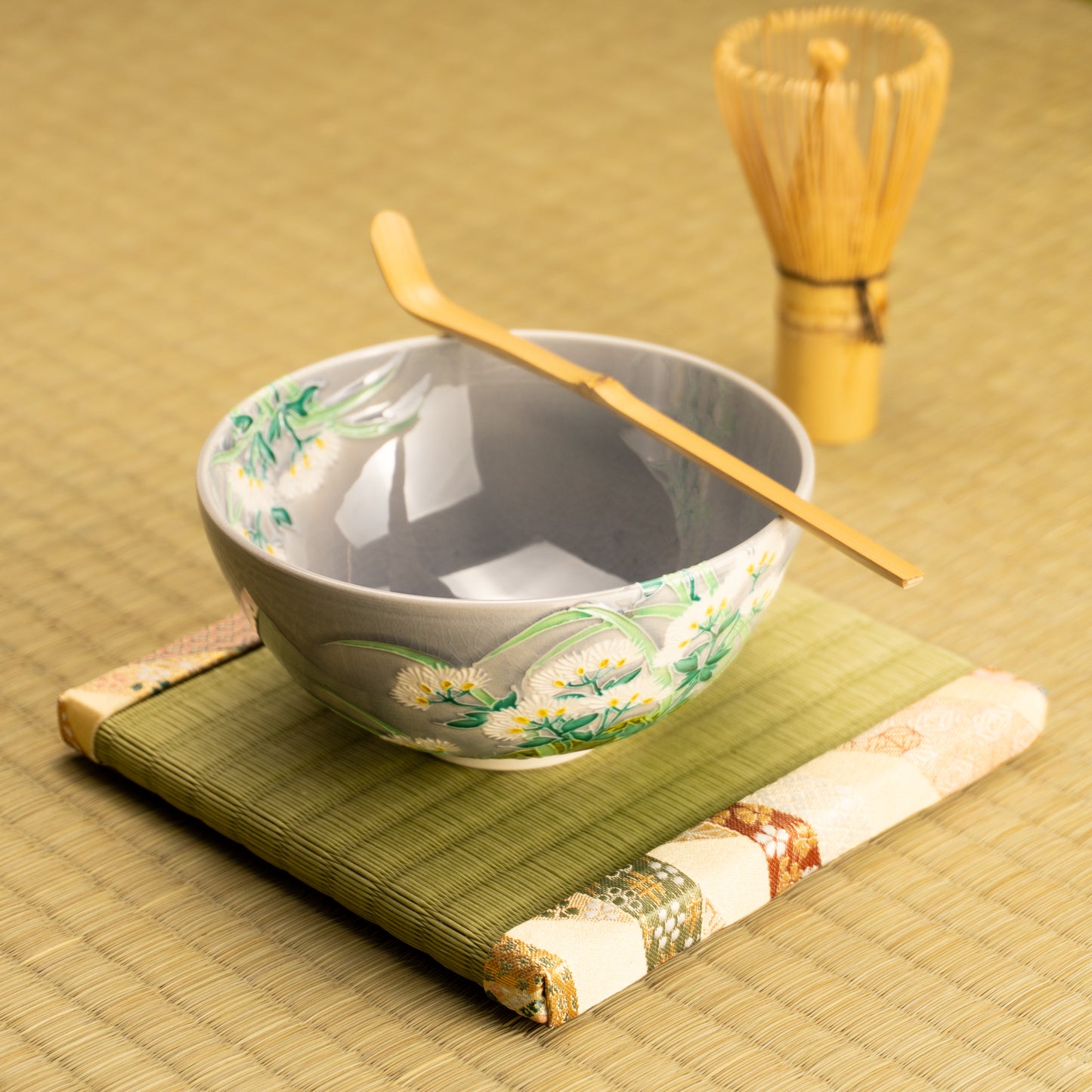 抹茶碗 淡紫交趾 "藤袴" 一如 KOTOPOTTER