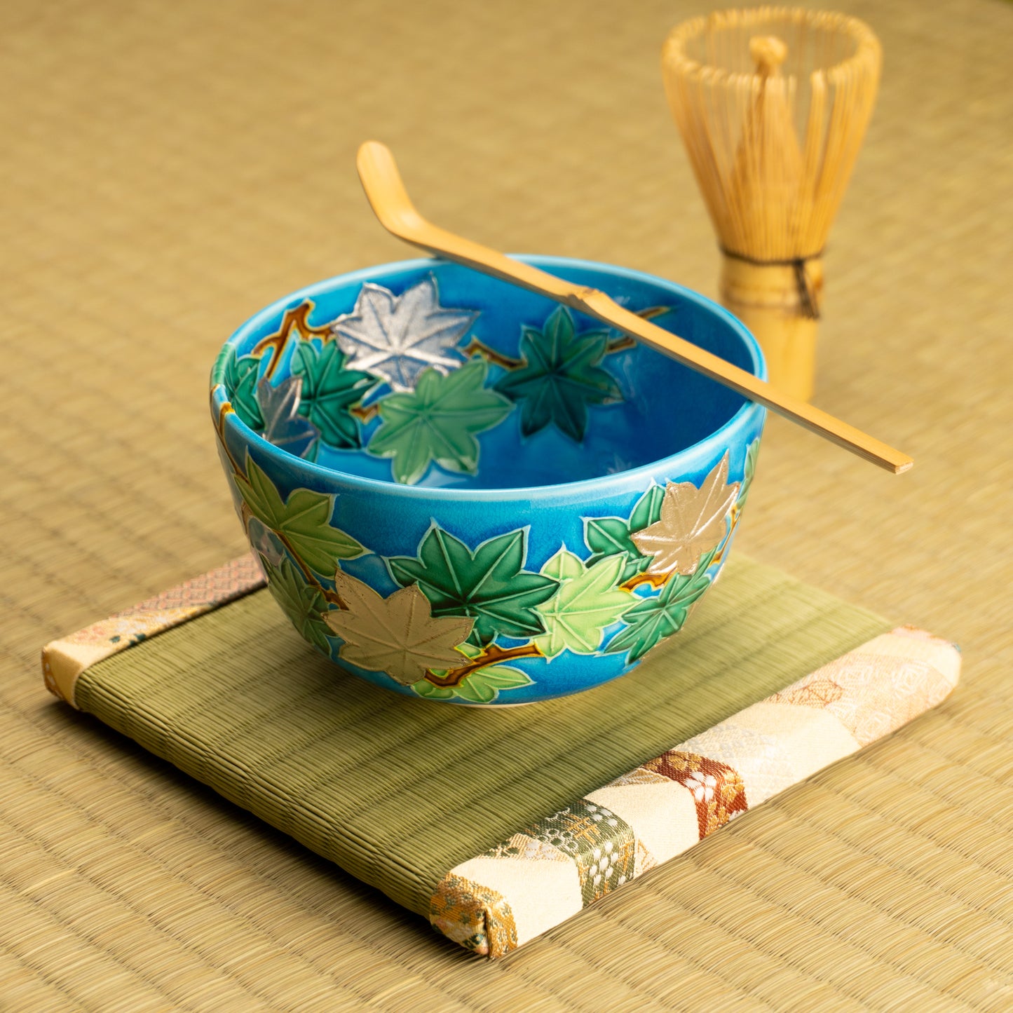 抹茶碗 浅黄交趾 青楓 一如 KOTOPOTTER