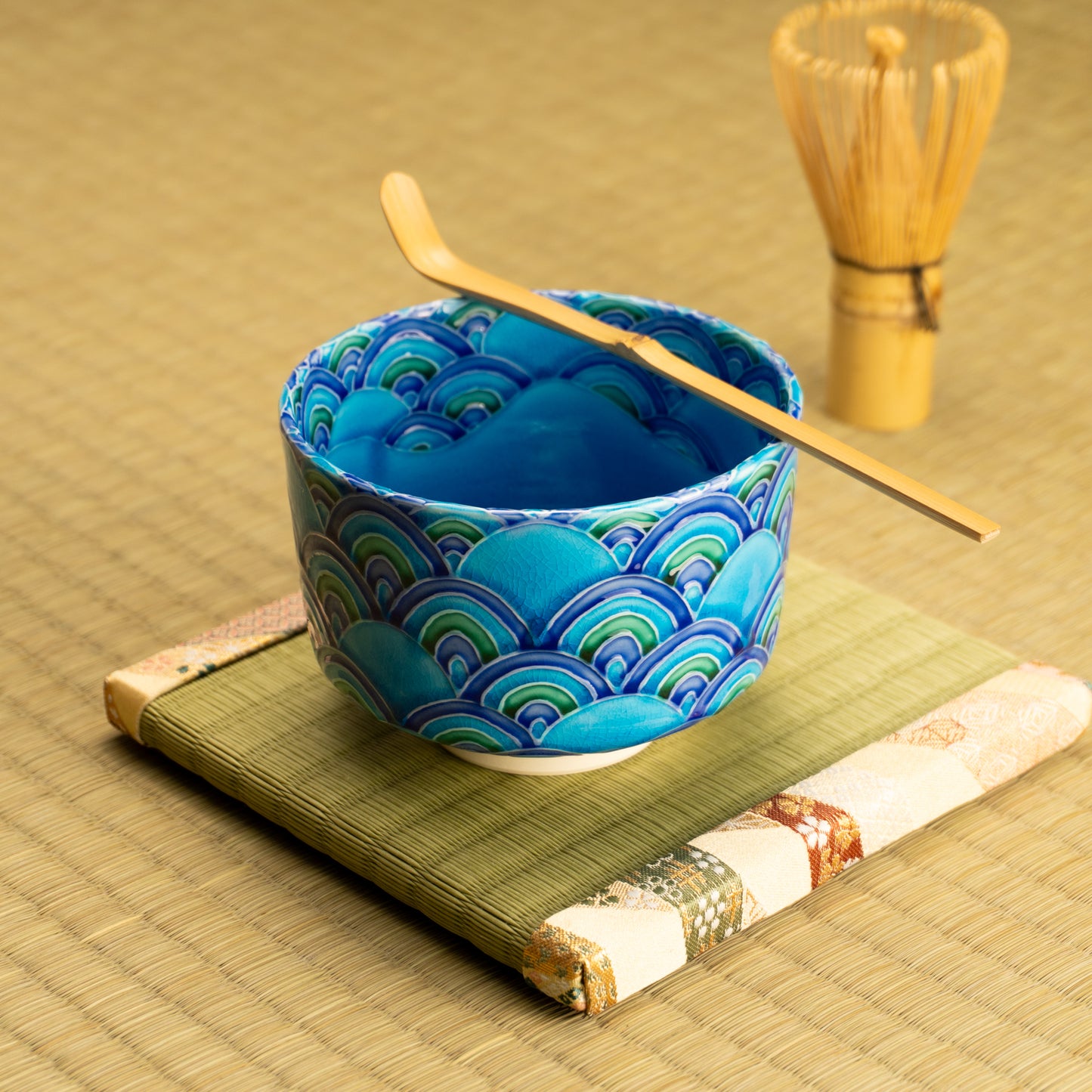 筒抹茶碗 青海波 一如 KOTOPOTTER