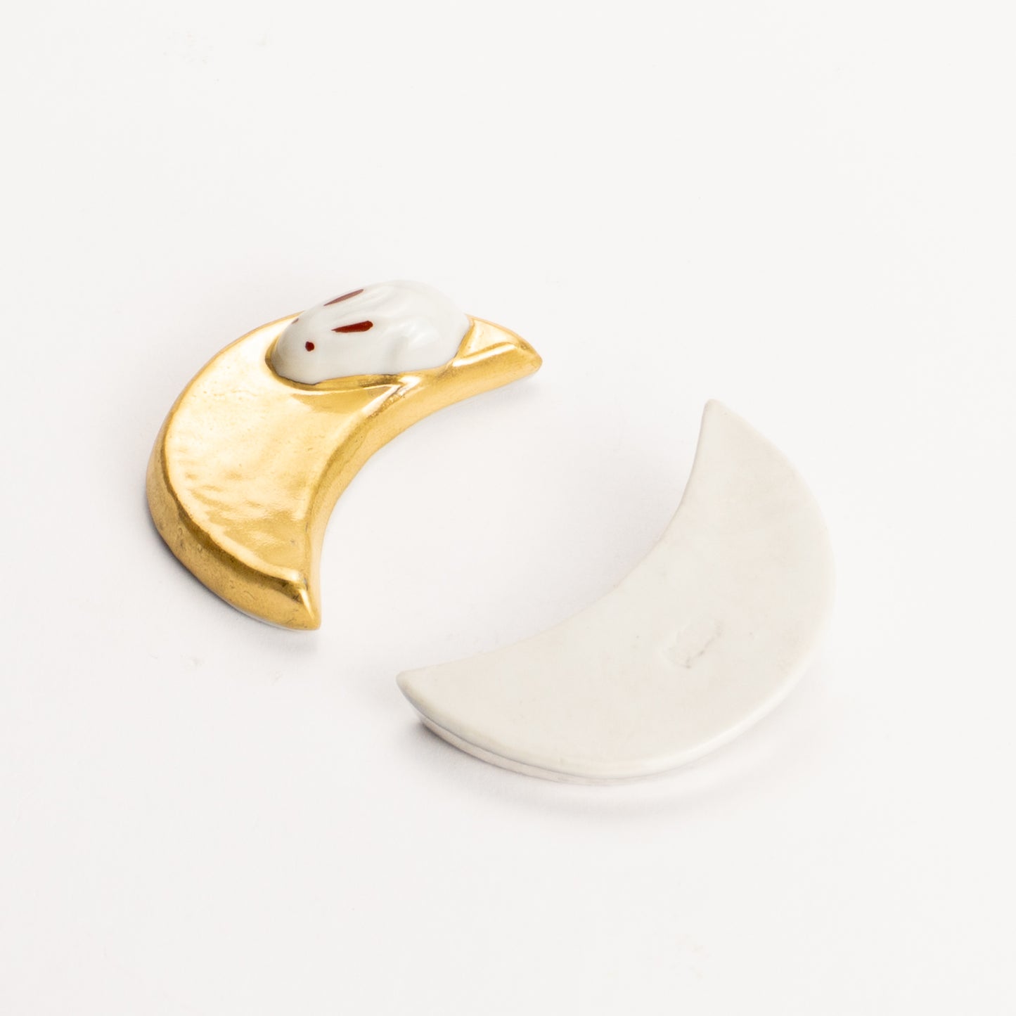 【清水焼】箸置き 金銀 月うさぎ KOTOPOTTER