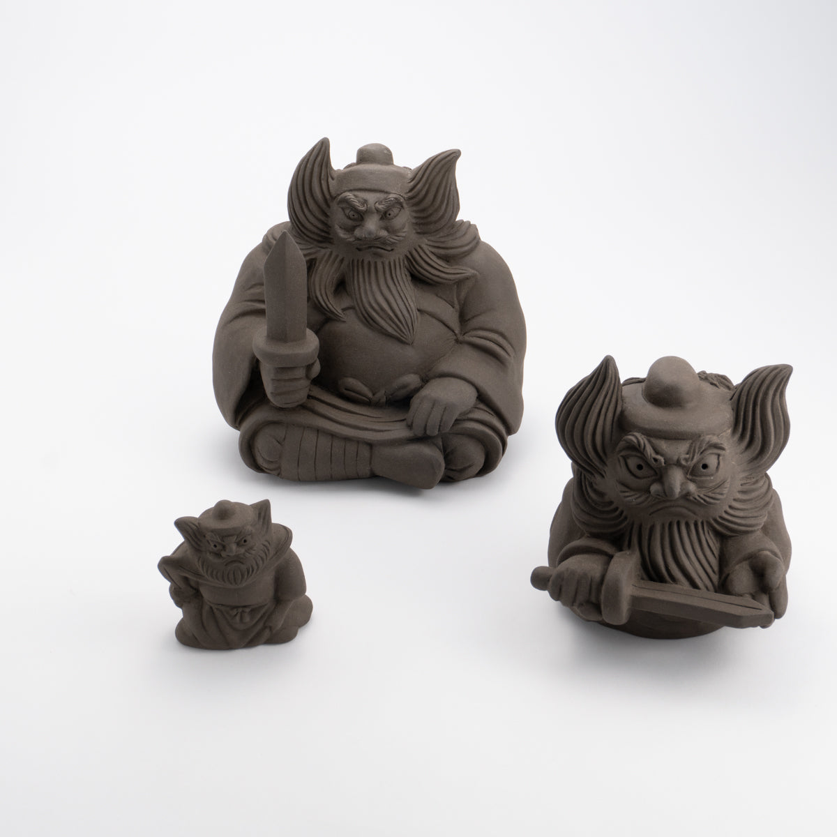 陶人形 鍾馗さん(小) 吉田瑞希 - Handcrafted Japanese pottery from Kyoto - Kyo ware / Kiyomizu ware.