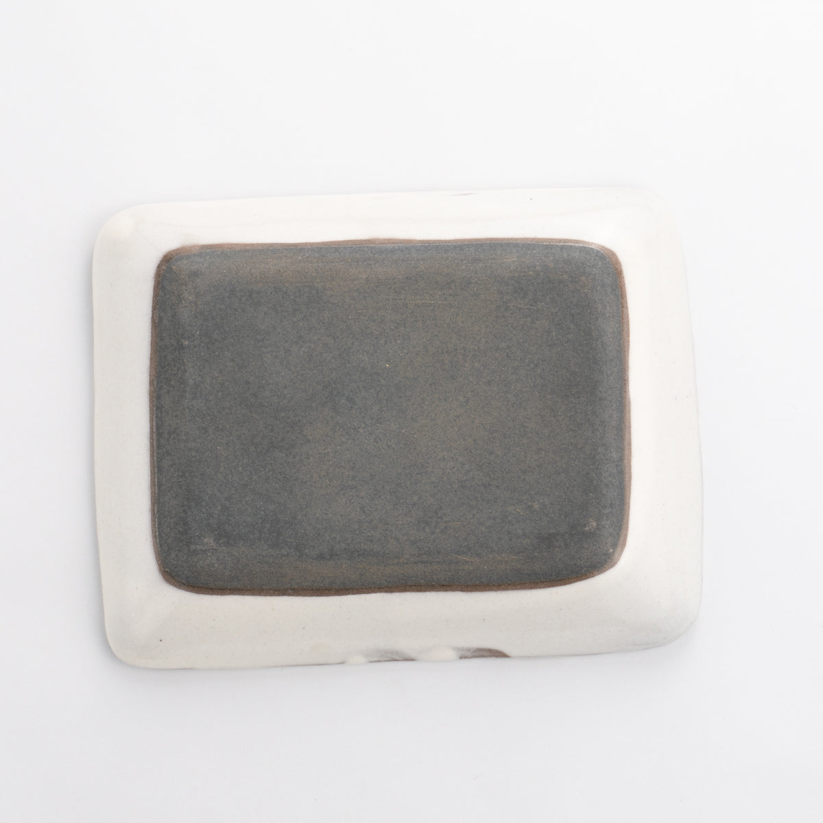 長角皿 アデリーペンギン 澤田卓伸 - Handcrafted Japanese pottery from Kyoto - Kyo ware / Kiyomizu ware.