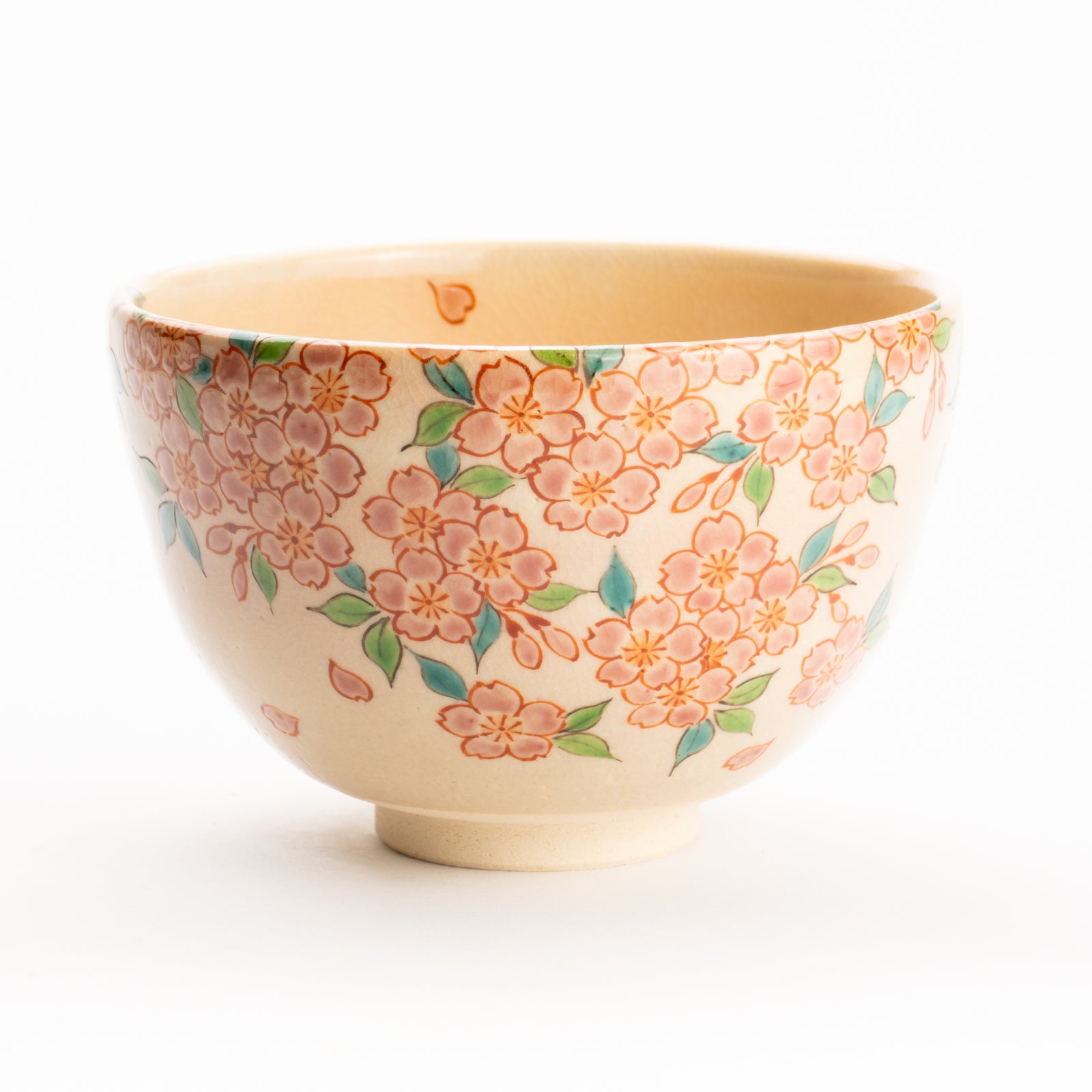 京都清水烧抹茶碗樱吹雪｜清水幹子｜KOTOPOTTER