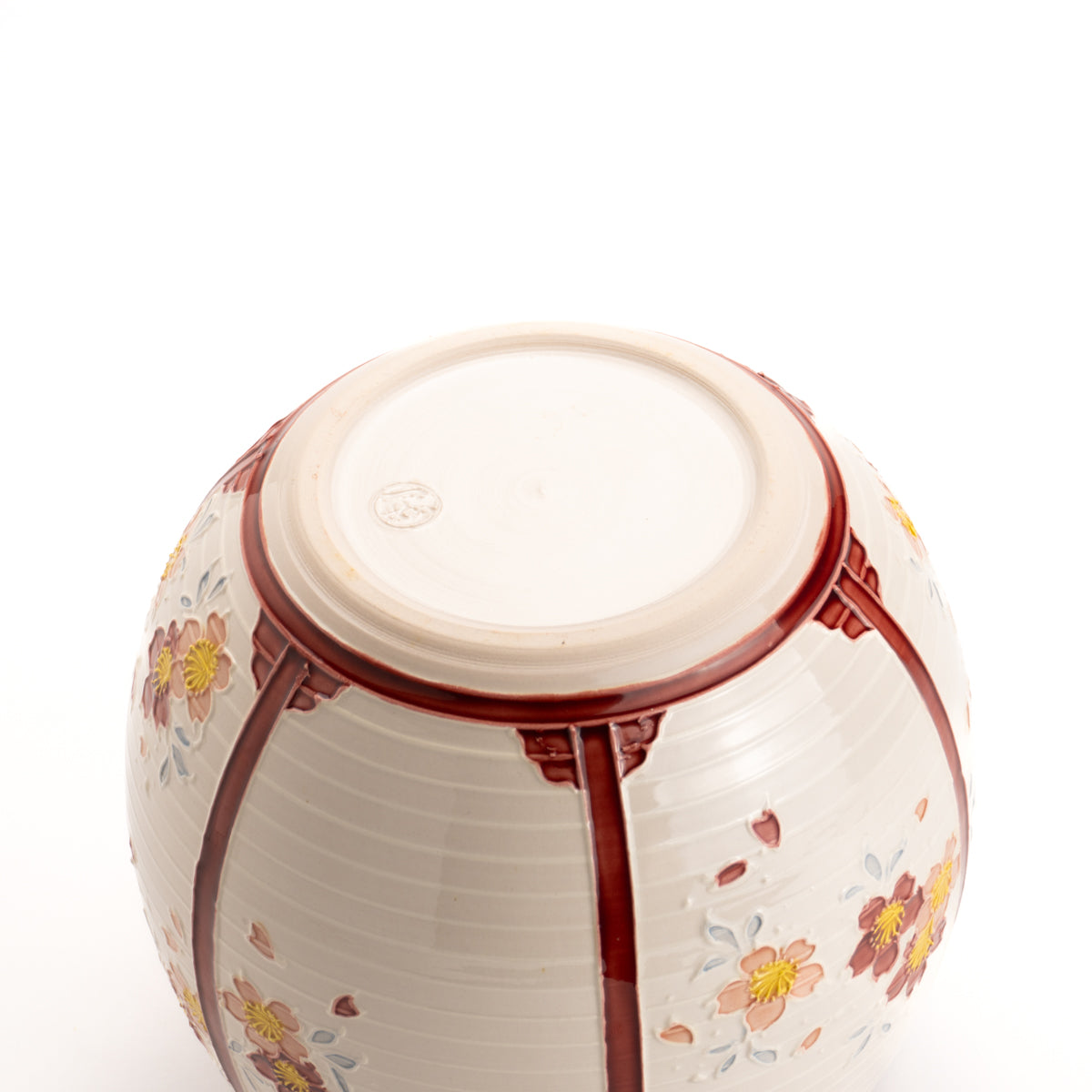 飾壺 桜ぼんぼり 一如 - Handcrafted Japanese pottery from Kyoto - Kyo ware / Kiyomizu ware.