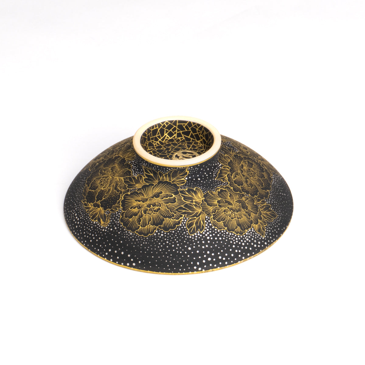 盃 細密画”金襴手花詰” 見谷若葉 - Handcrafted Japanese pottery from Kyoto - Kyo ware / Kiyomizu ware.