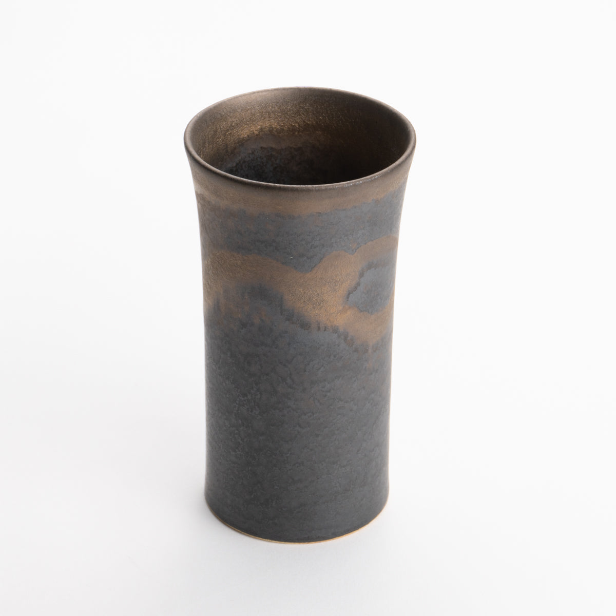 タンブラー 黒金彩 平安楽堂 - Handcrafted Japanese pottery from Kyoto - Kyo ware / Kiyomizu ware.