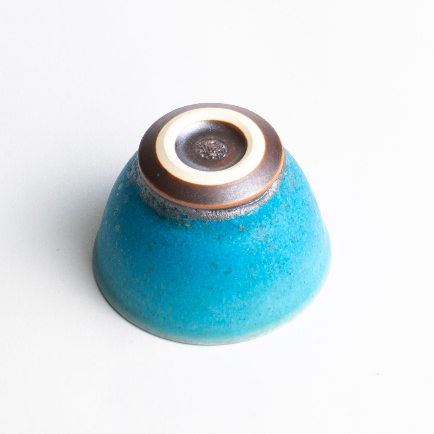 ぐい呑 碧彩結晶釉 岩華窯 高木竜太 - Handcrafted Japanese pottery from Kyoto - Kyo ware / Kiyomizu ware.