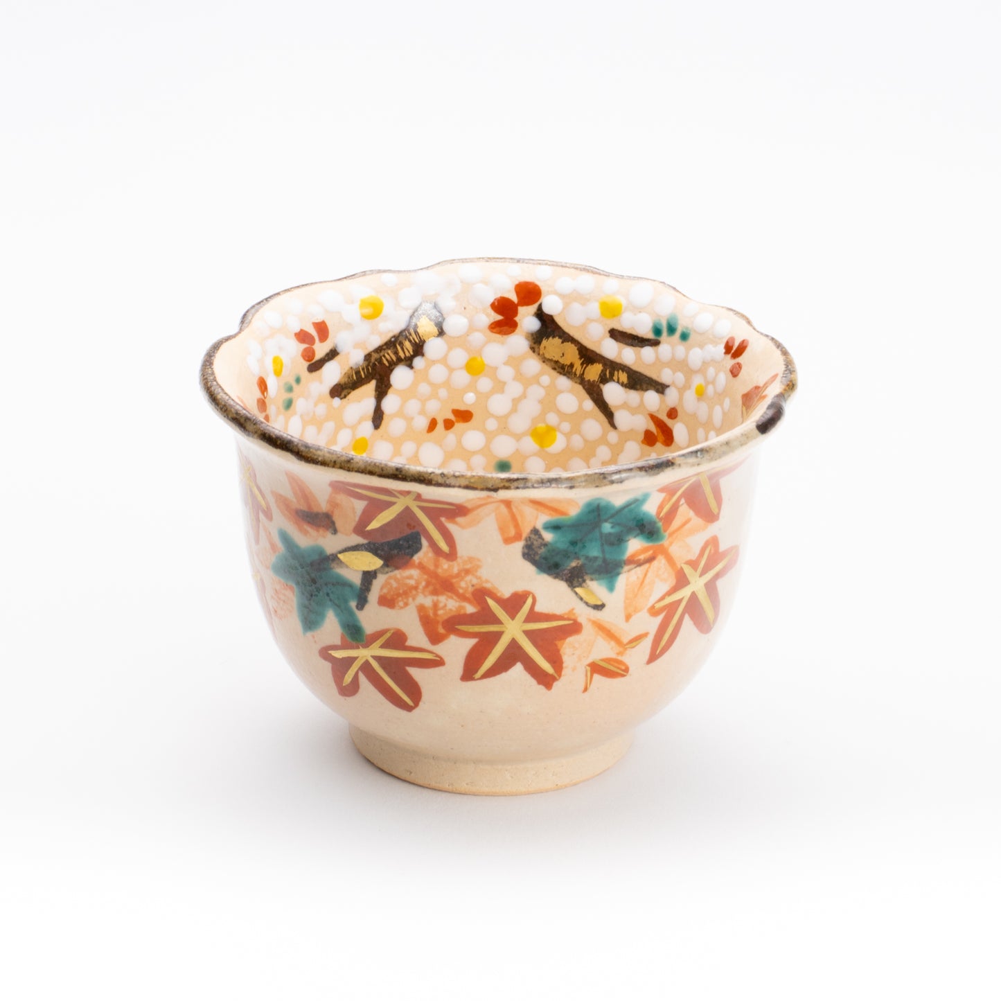 小鉢 雲錦 花光山窯 - Handcrafted Japanese pottery from Kyoto - Kyo ware / Kiyomizu ware.