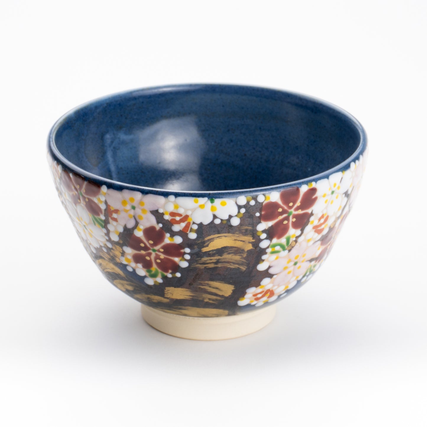 抹茶碗 夜桜 花光山窯 - Handcrafted Japanese pottery from Kyoto - Kyo ware / Kiyomizu ware.