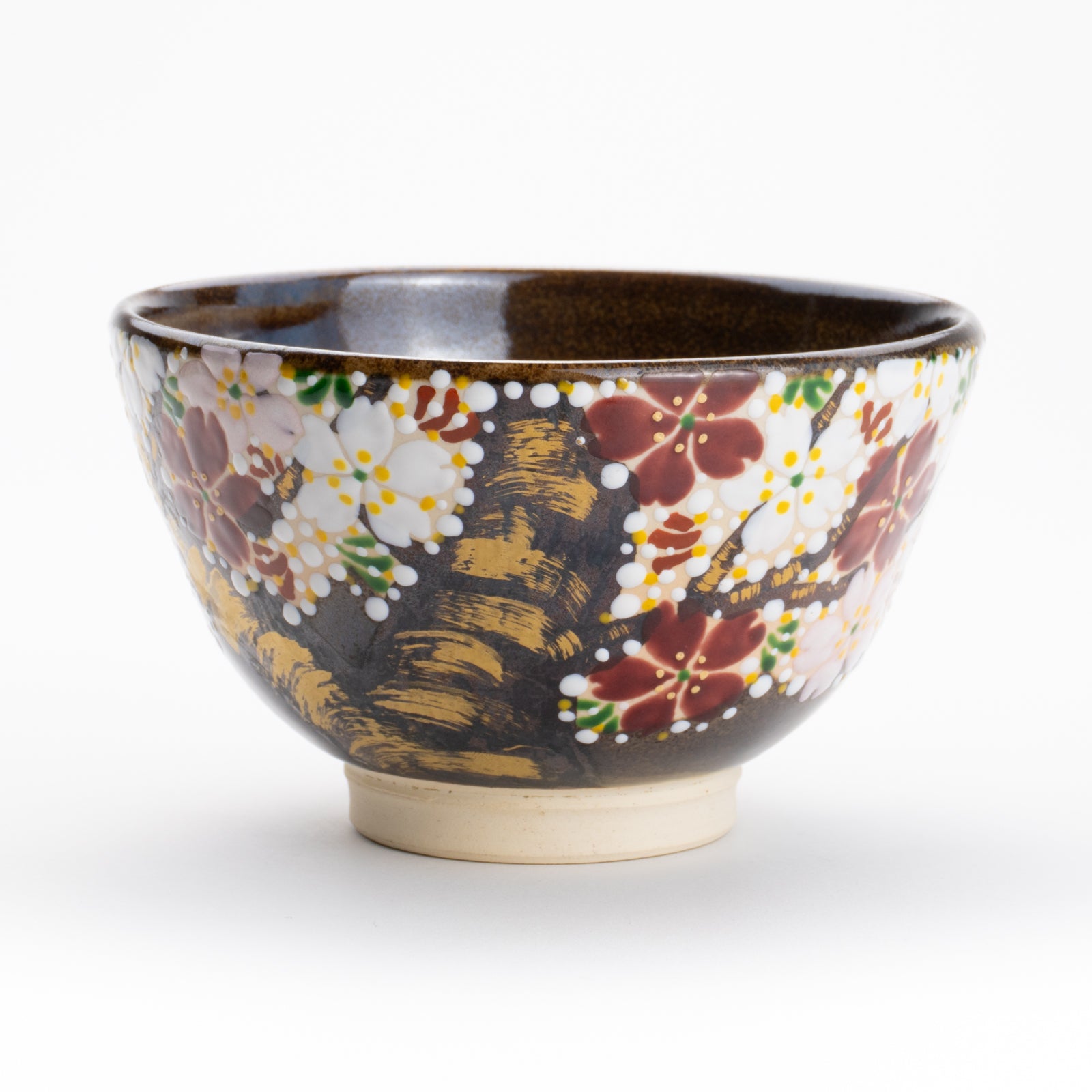 Matcha Bowl -Sakura at dusk by Kakouzan-kiln| Kyoto traditional