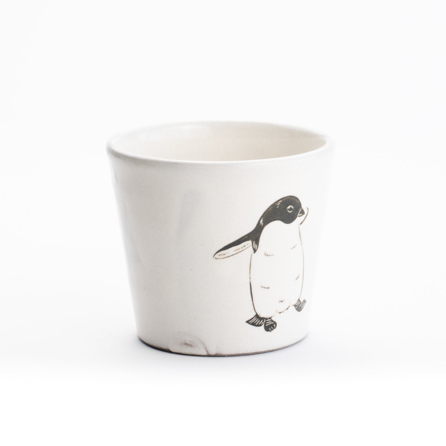 蕎麦猪口 アデリーペンギンB 澤田卓伸 - Handcrafted Japanese pottery from Kyoto - Kyo ware / Kiyomizu ware.