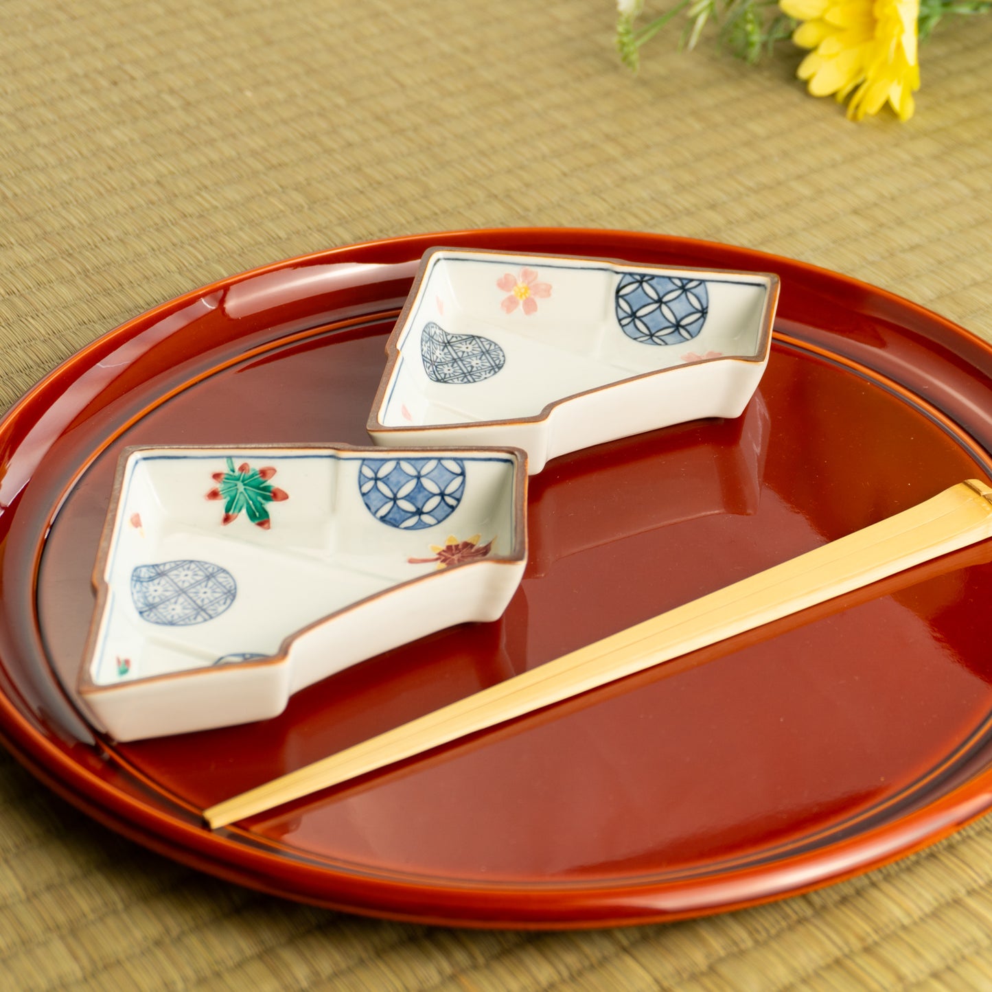 小鉢 紅葉小紋 のし型 秀峰堂 KOTOPOTTER